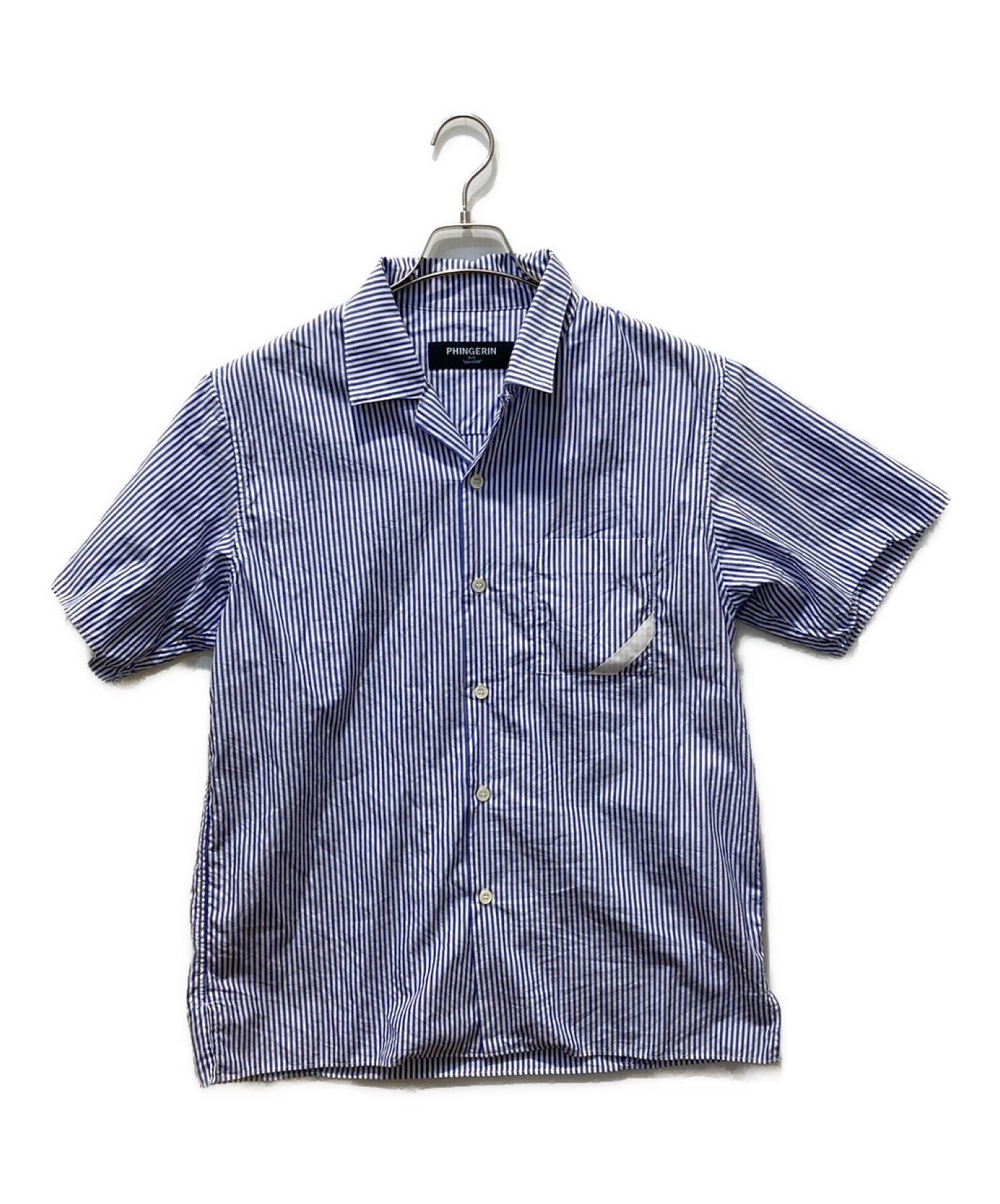 PHINGERIN (フィンガリン) オープンカラーシャツ ブルー サイズ:M