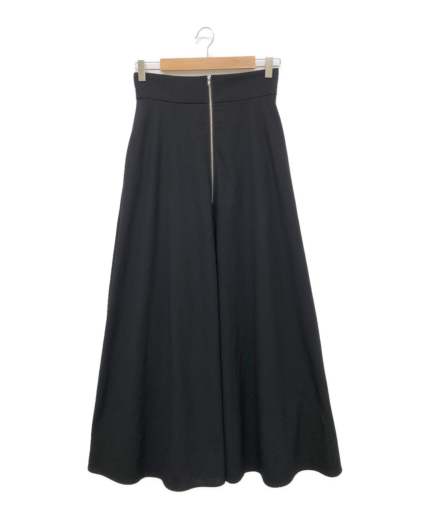 【CLANE】 W FACE FRONT ZIP FLARE SKIRT