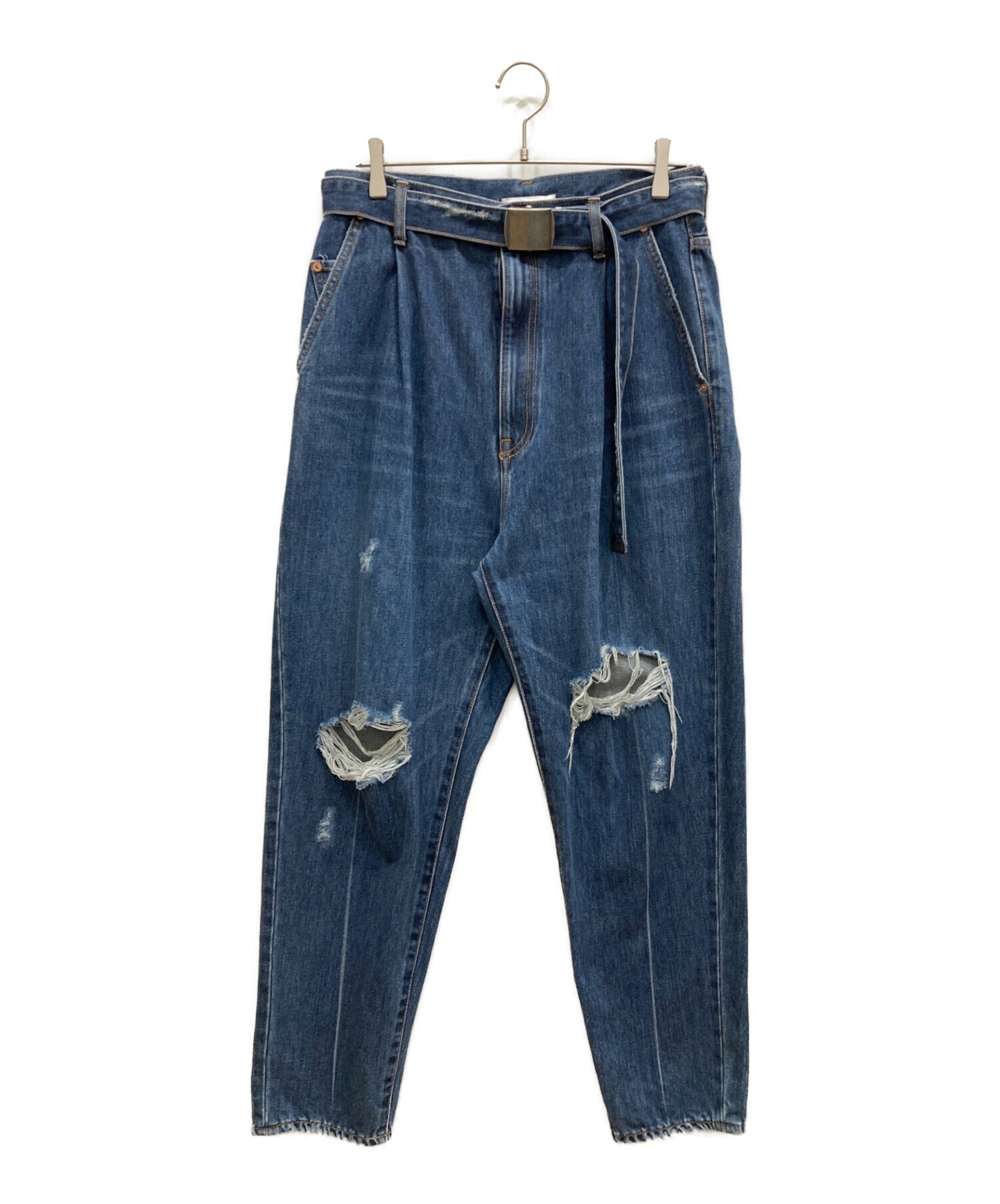 中古・古着通販】doublet (ダブレット) DAMAGED SILK DENIM PANTS