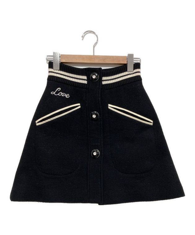 中古・古着通販】MIU MIU (ミュウミュウ) スカート ブラック サイズ:38 