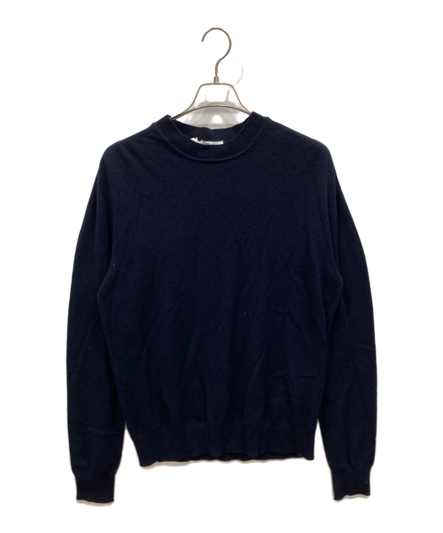 最高級 JIL SANDER ジルサンダー カシミヤ シルク Vネック ニット NAVY
