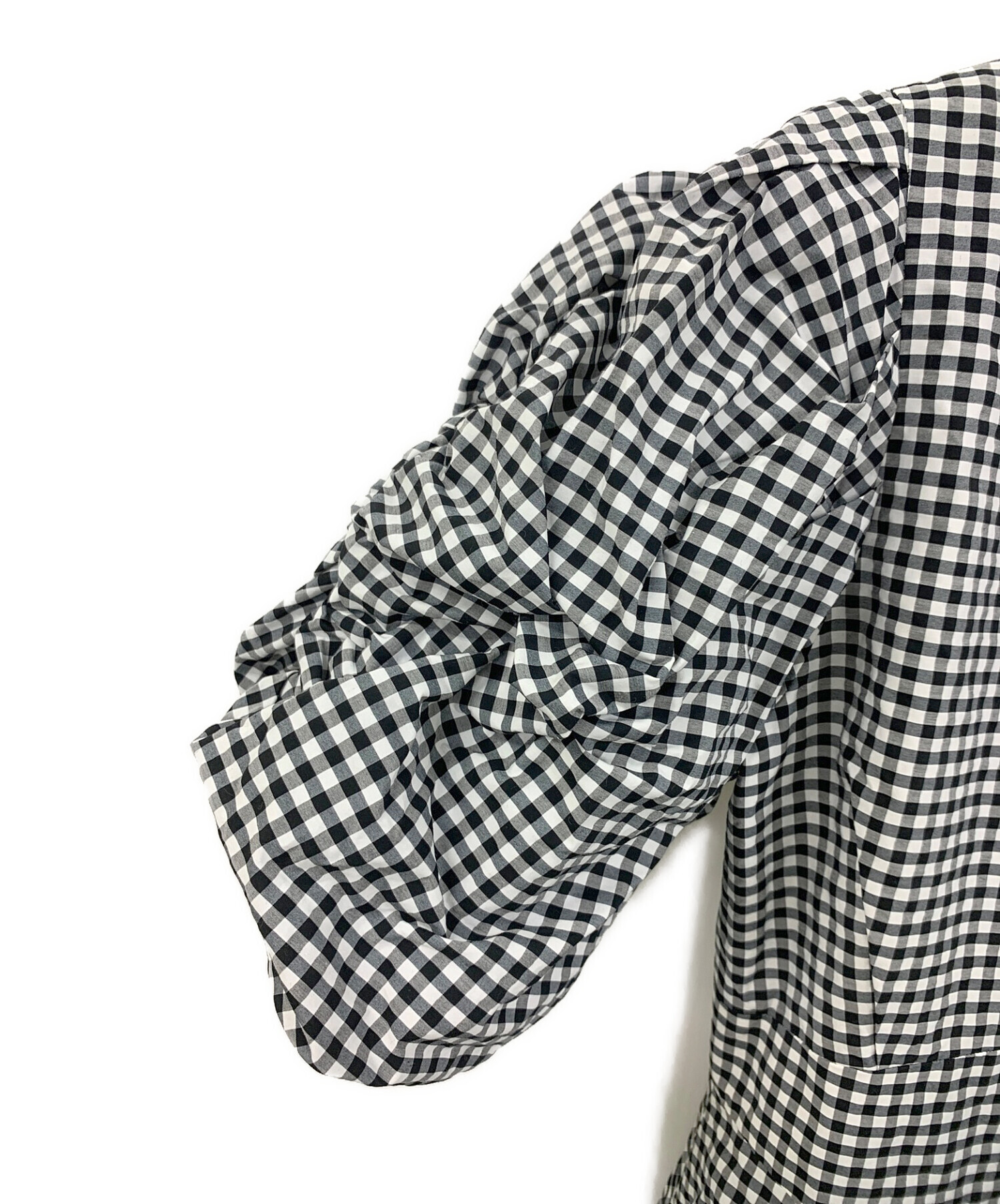 新品STINA closet スティナgingham puff blouse