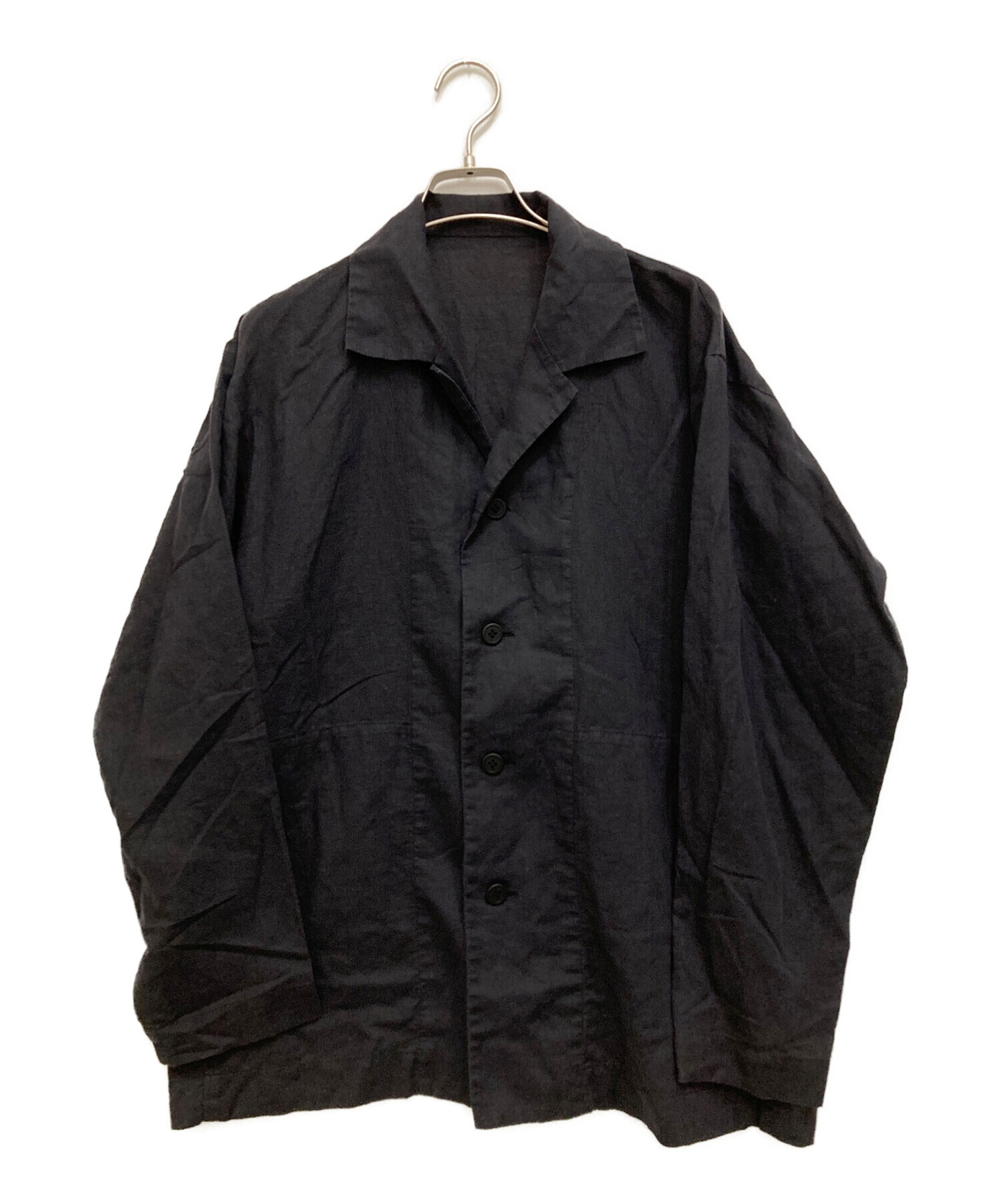 ISSEY MIYAKE リネンジャケット ブラック 麻 ブルゾン 春夏物 シャツ 