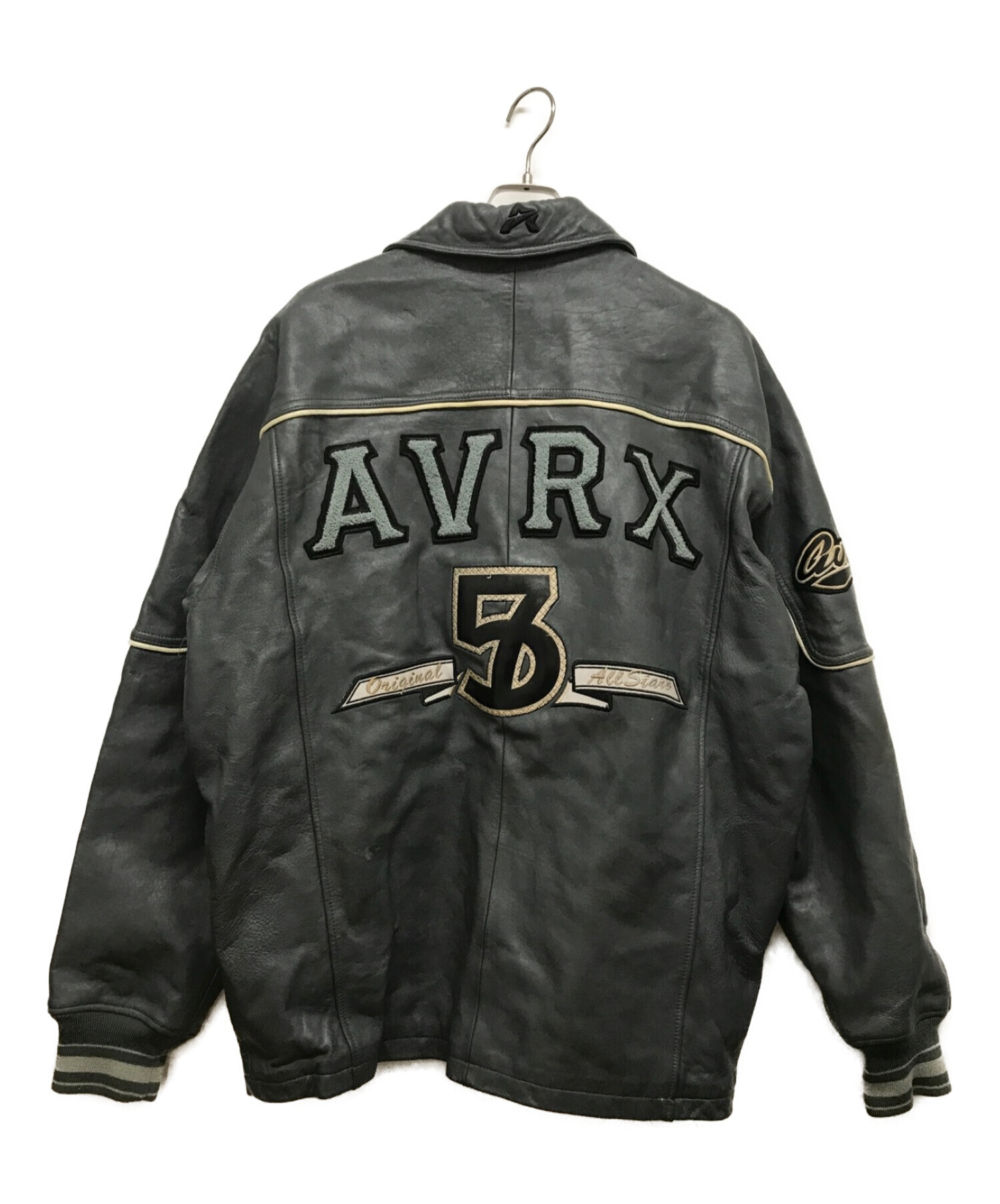 中古・古着通販】AVIREX (アヴィレックス) レザージャケット グレー 