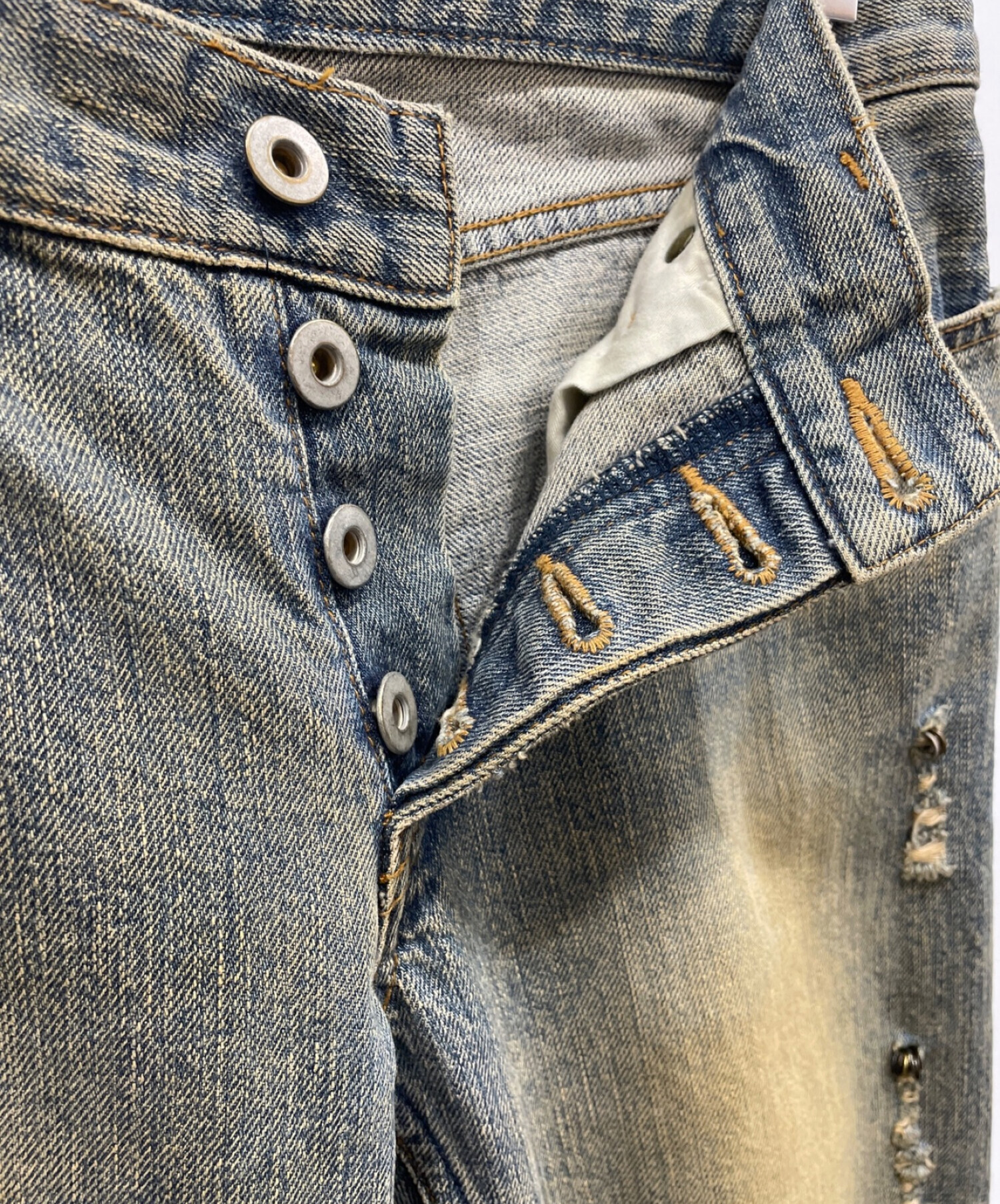 if six was nine イフシックスワズナイン ペイント デニムパンツ