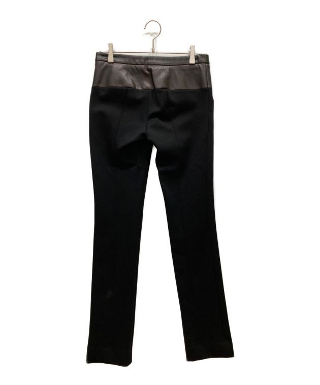 中古・古着通販】GUCCI (グッチ) 切替レザーパンツ ブラック サイズ:38  