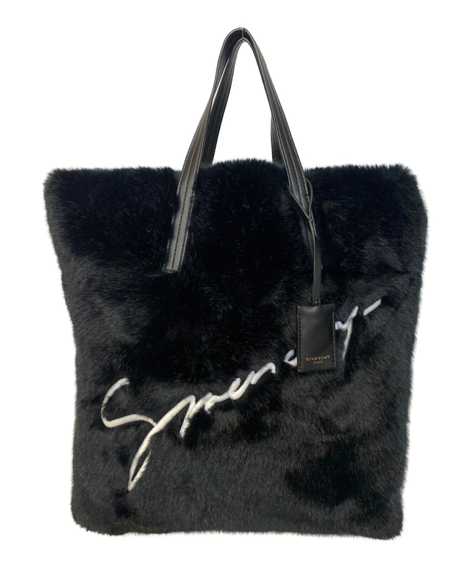 GIVENCHY ジバンシィ トートバッグ フェイクファー リバーシブル 黒 GIVENCHY ジバンシィ トートバッグ フェイクファー リバーシブル 黒