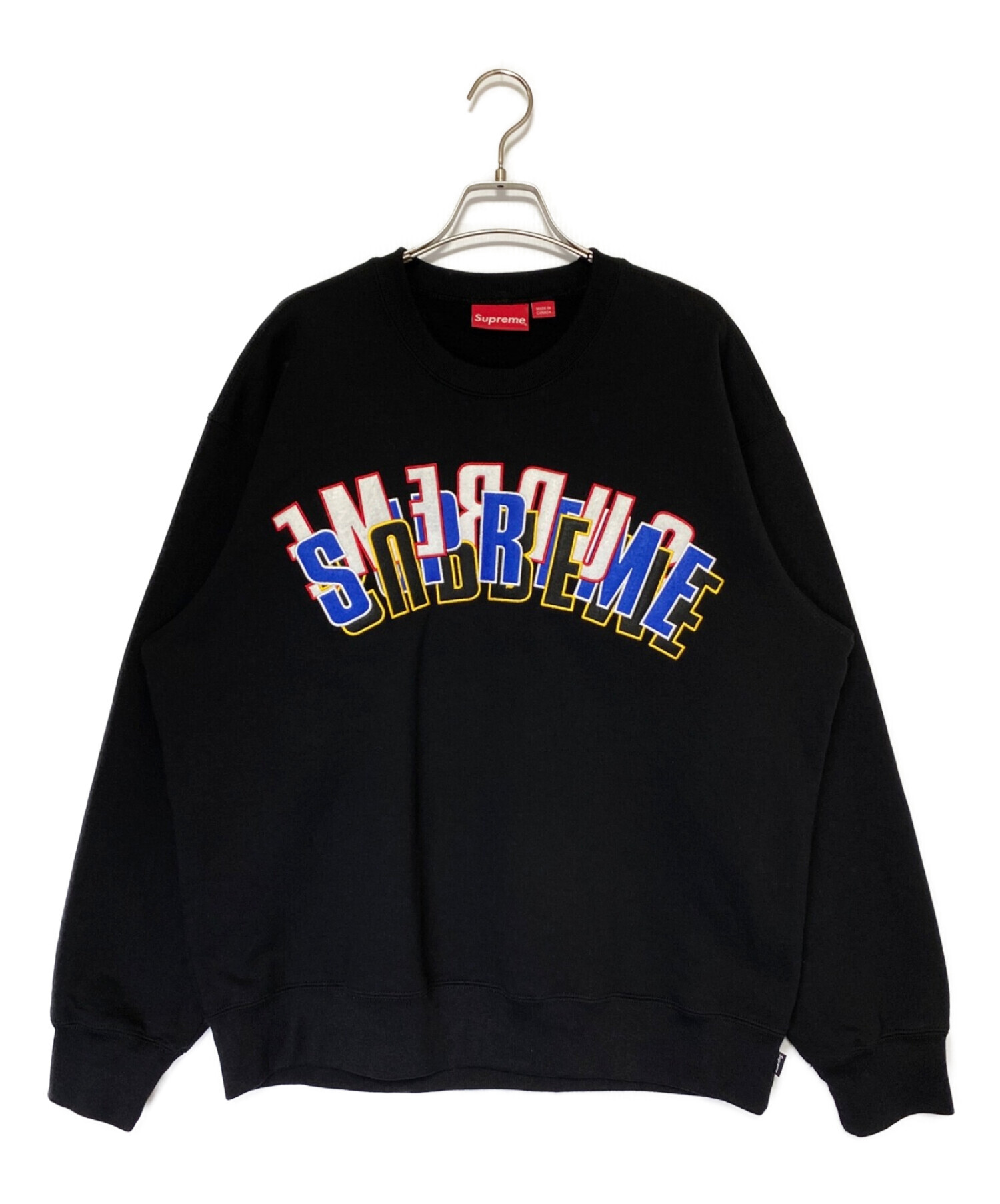 中古・古着通販】SUPREME (シュプリーム) Stacked Crewneck ブラック 
