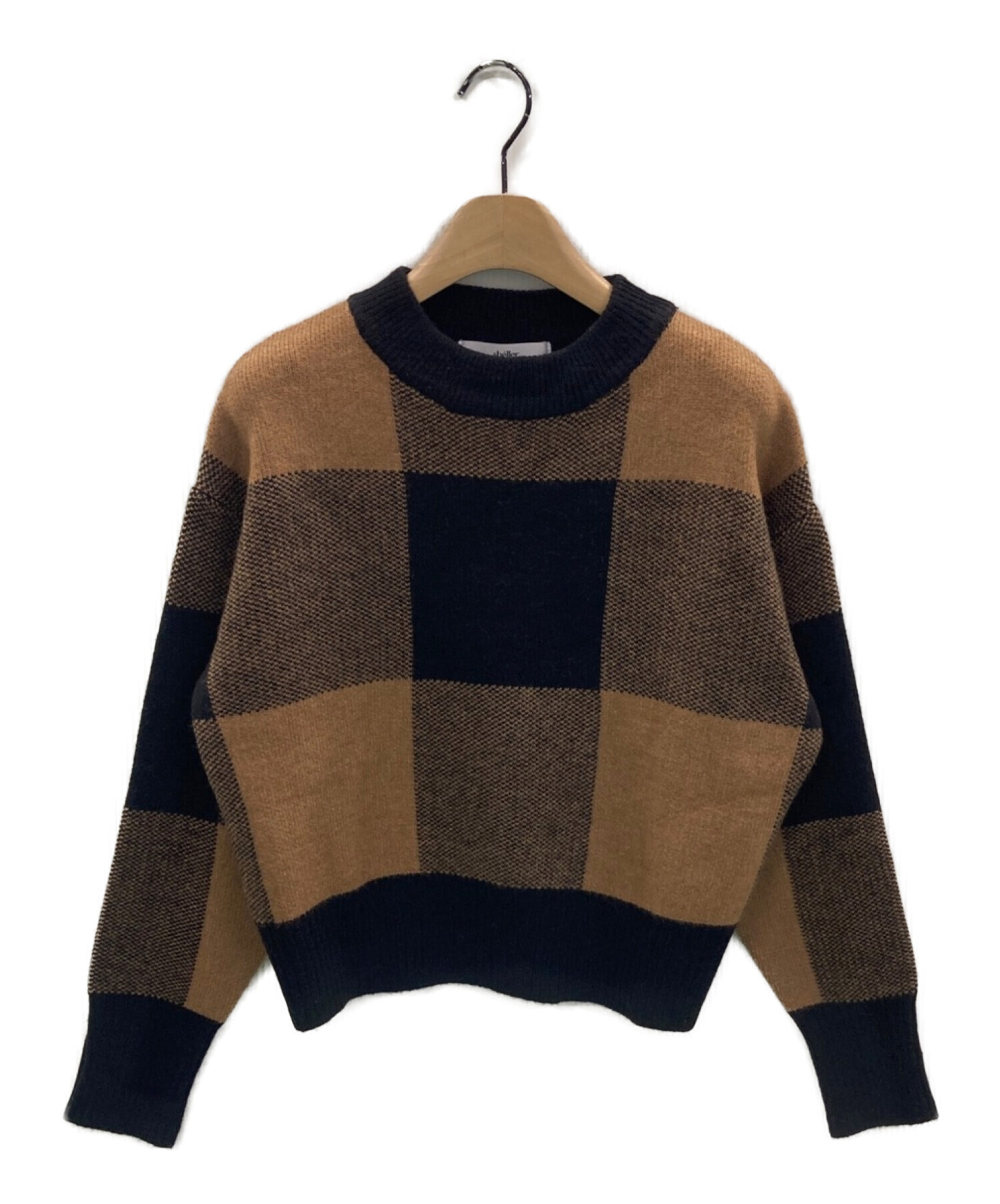 中古・古着通販】sheller (シェリエ) ブロックチェックセーター  
