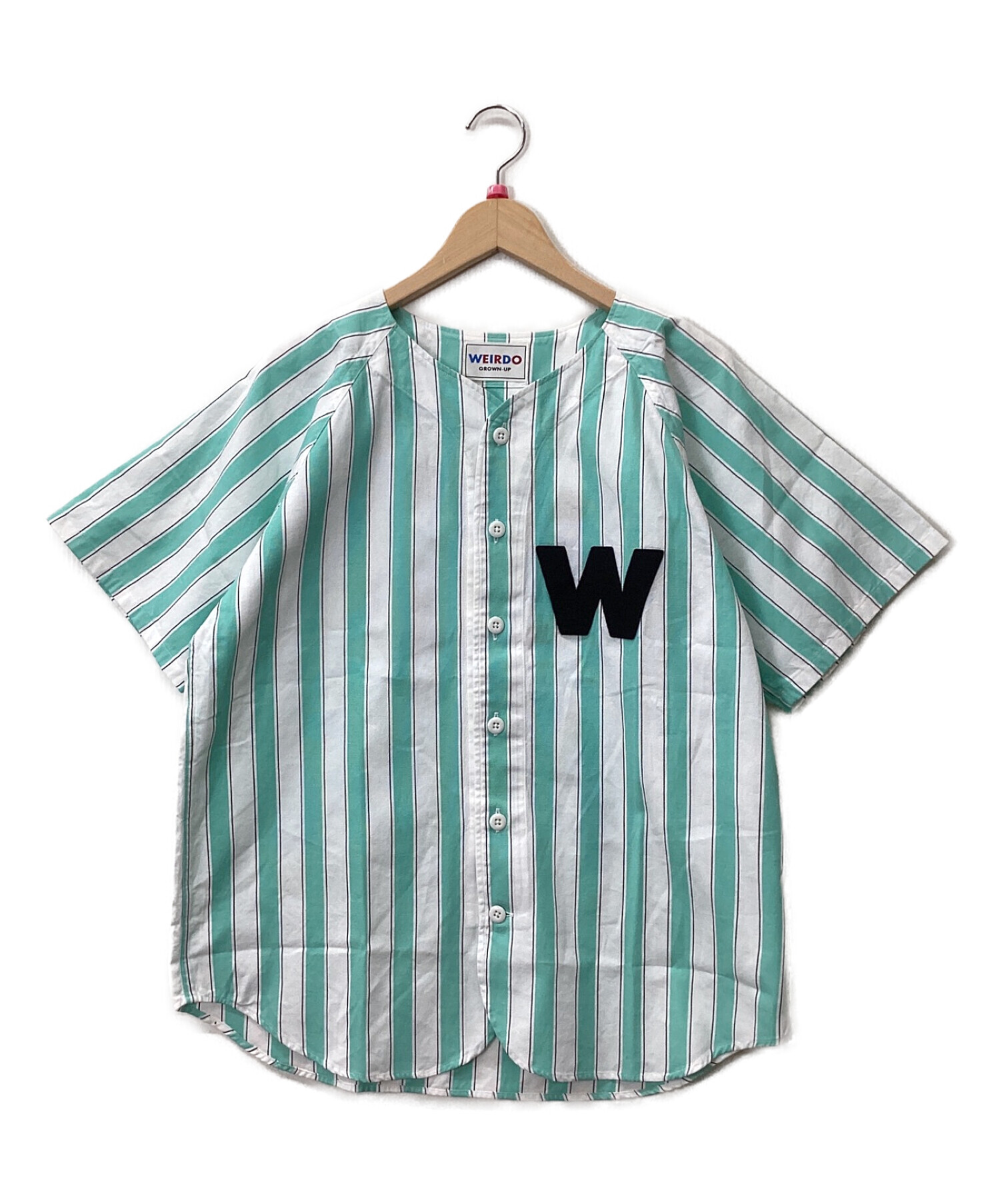 WEIRDO (ウィアード) 半袖ベースボールシャツ グリーン サイズ:M