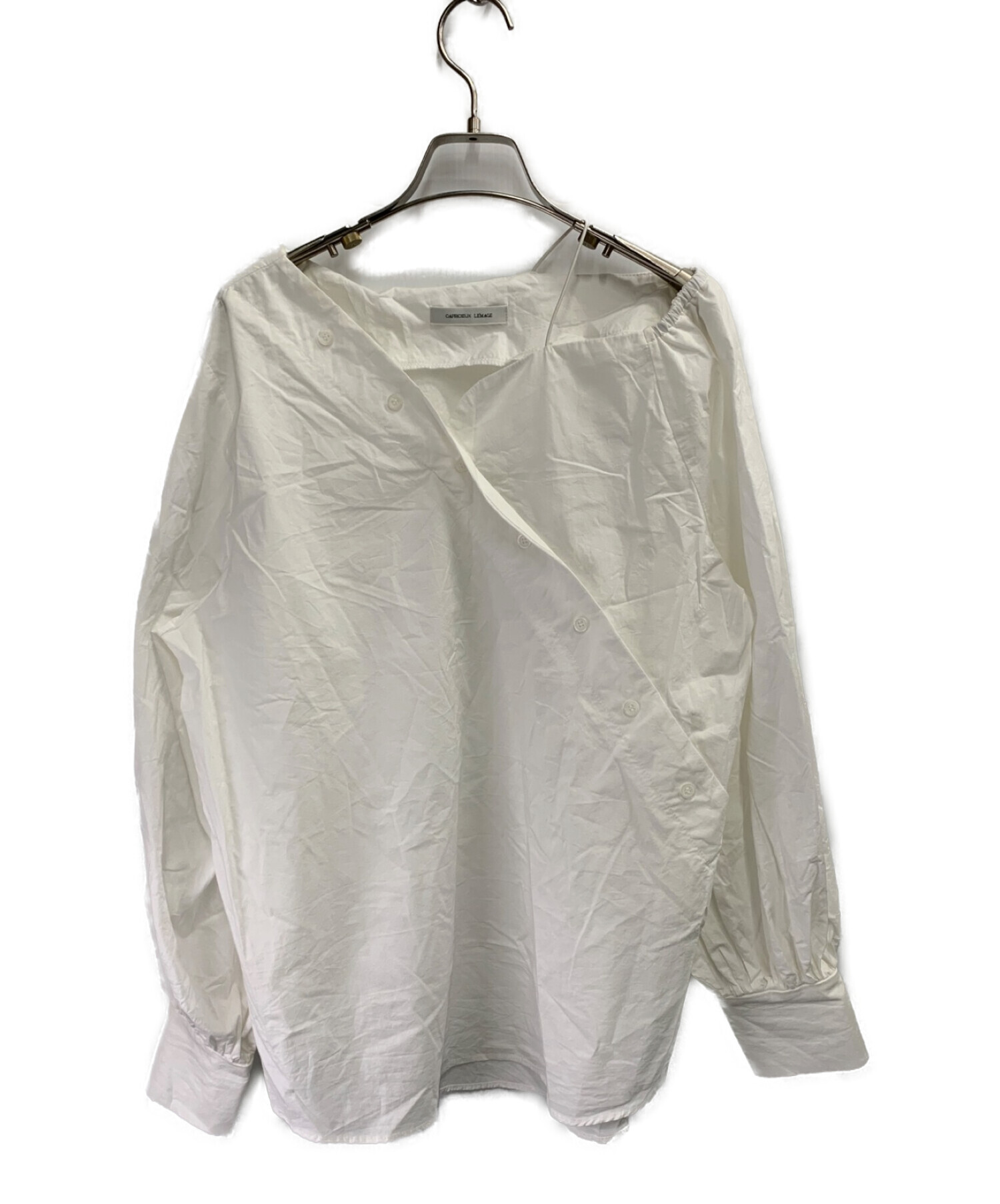 CAPRICIEUX LE'MAGE (カプリシューレマージュ) アシメシャツ ホワイト サイズ:FREE