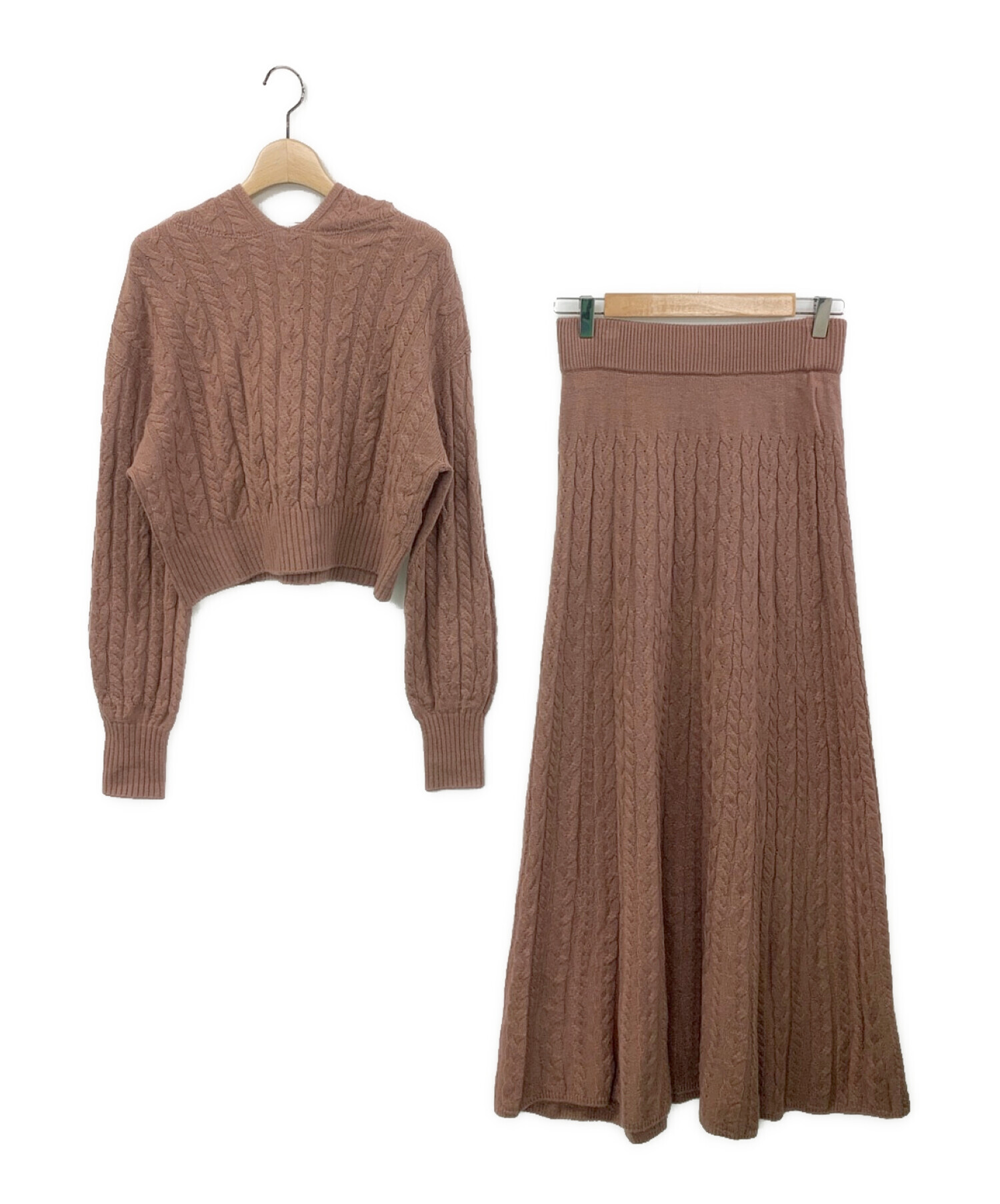 中古・古着通販】Her lip to (ハーリップトゥ) Wool blend Cable Knit 