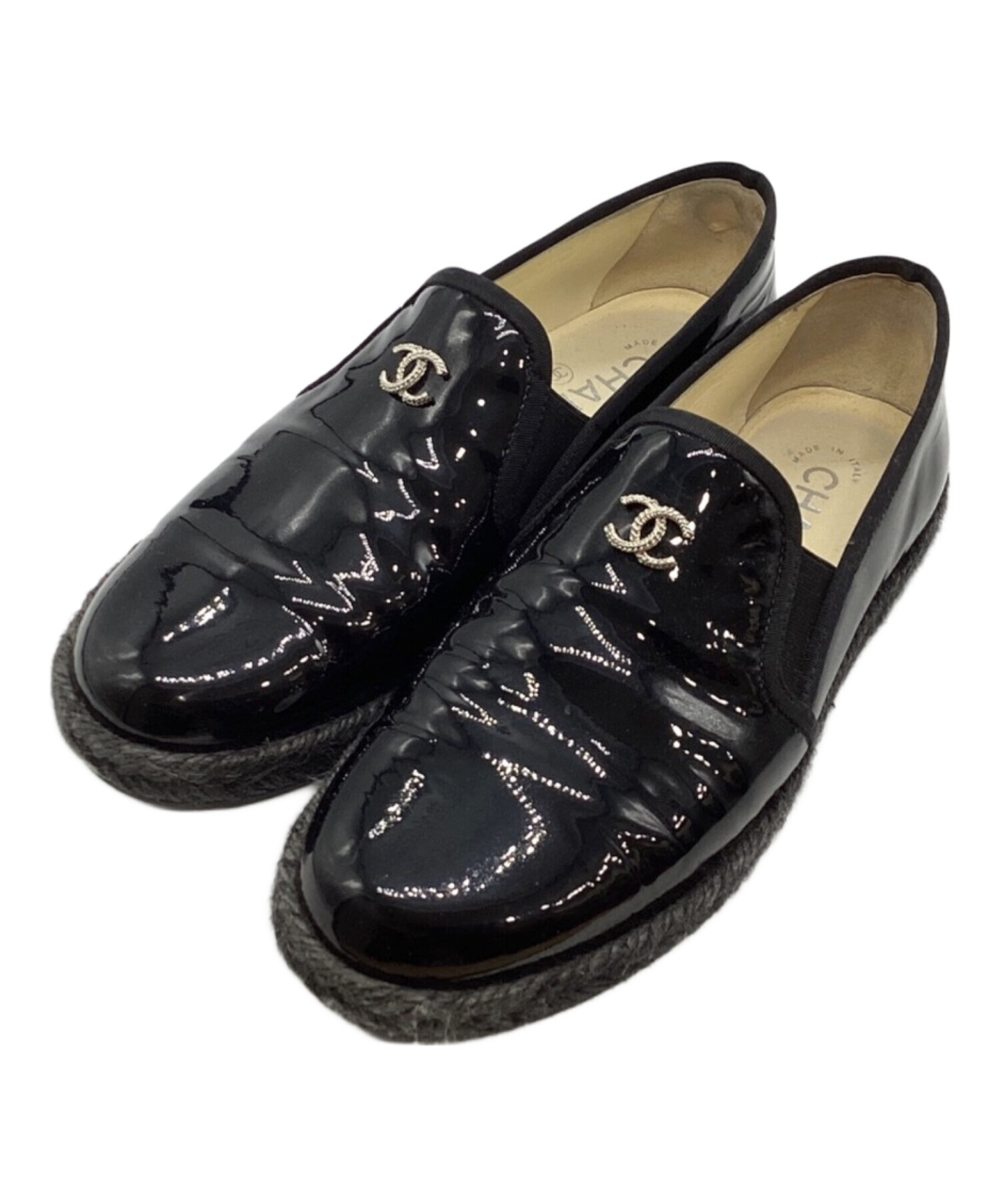 中古・古着通販】CHANEL (シャネル) エスパドリーユ ブラック サイズ 