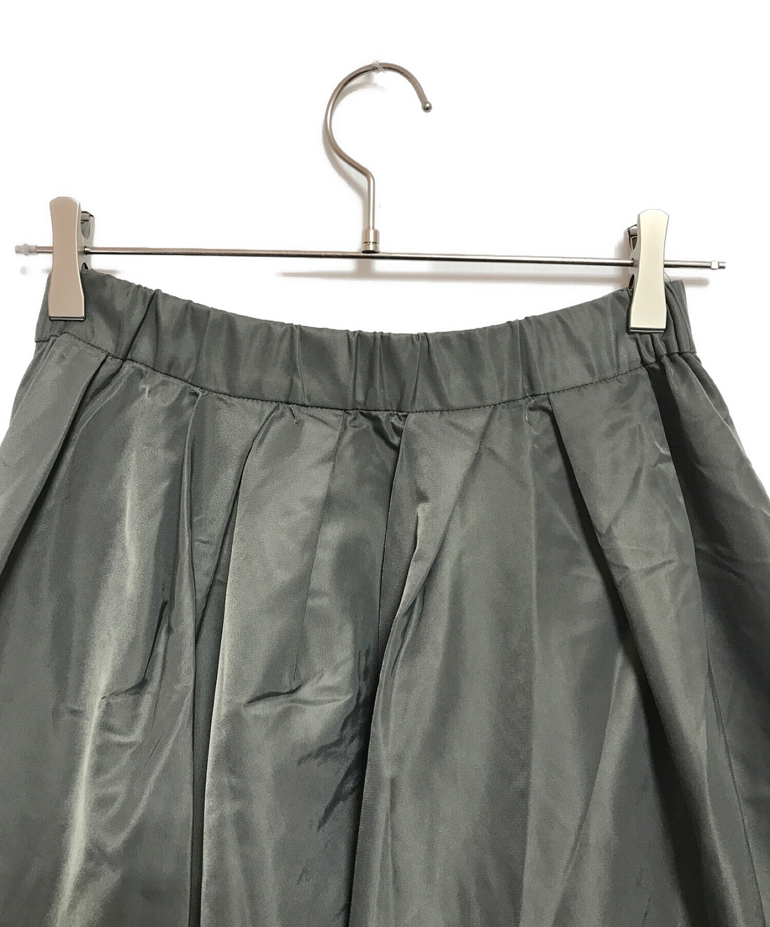 中古・古着通販】Ameri (アメリ) RANDOM TUCK VOLUME SKIRT カーキ 