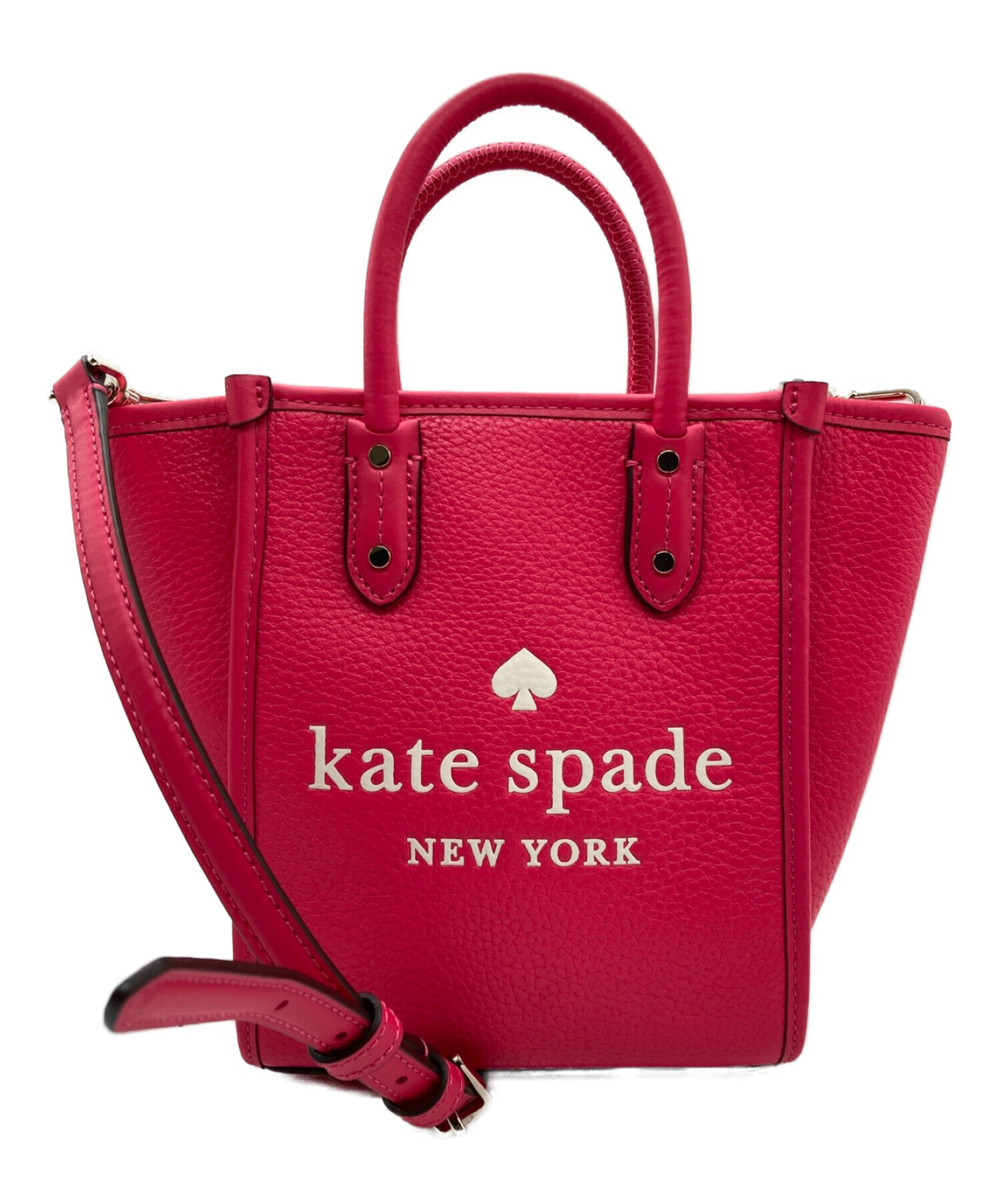Kate Spade (ケイトスペード) エラミニトートバッグ　K7295　ロゴ　レザー ピンク