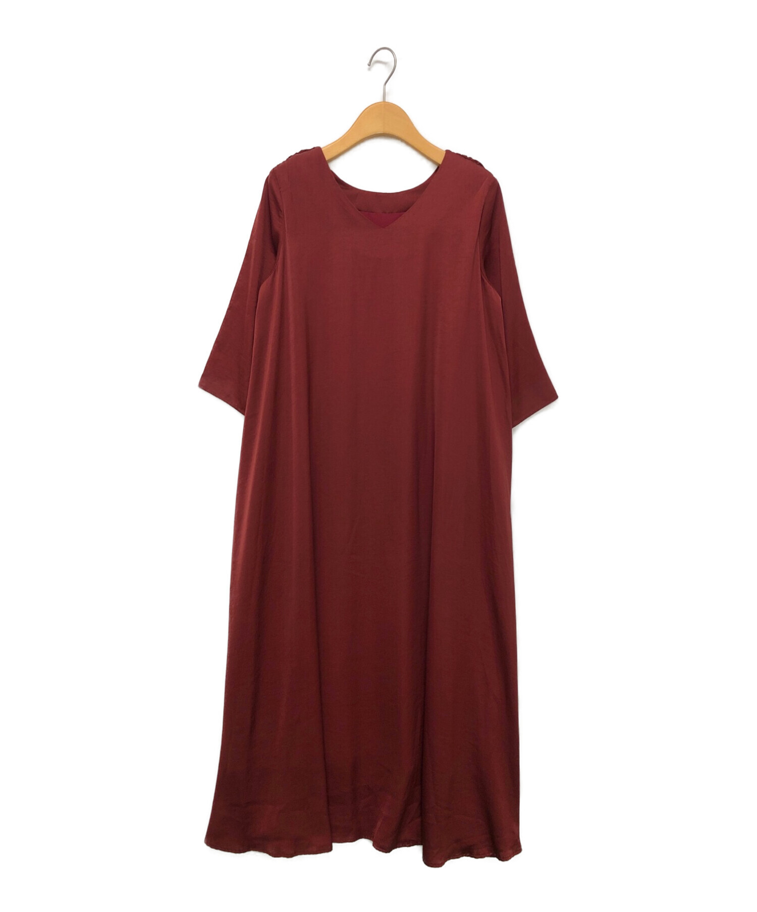 中古・古着通販】AMERI (アメリ) 2WAY CURTAIN VOLUME DRESS レッド 