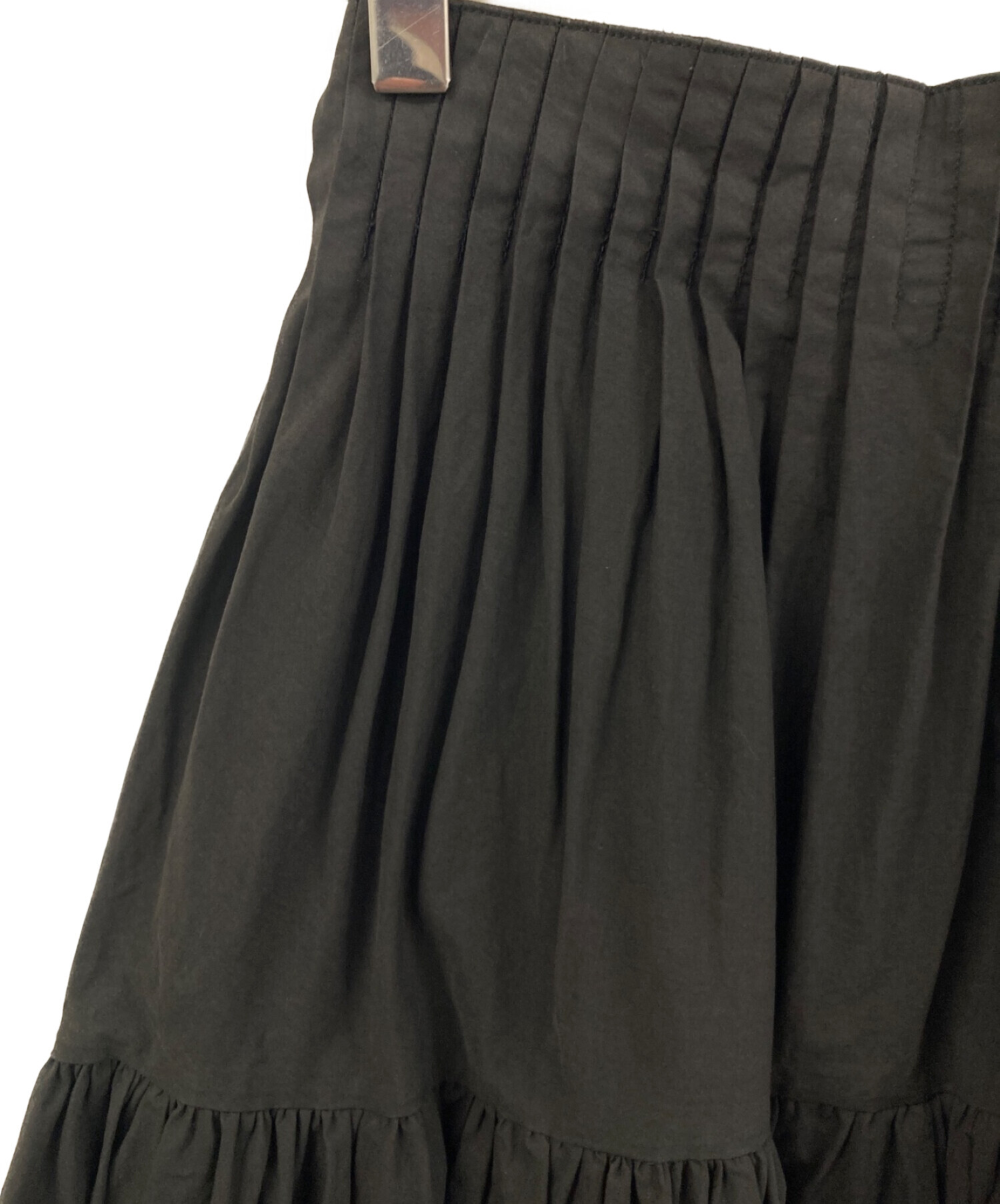 カイエカ Pin-tuck Volume Skirt フレアスカート 1 S 黒