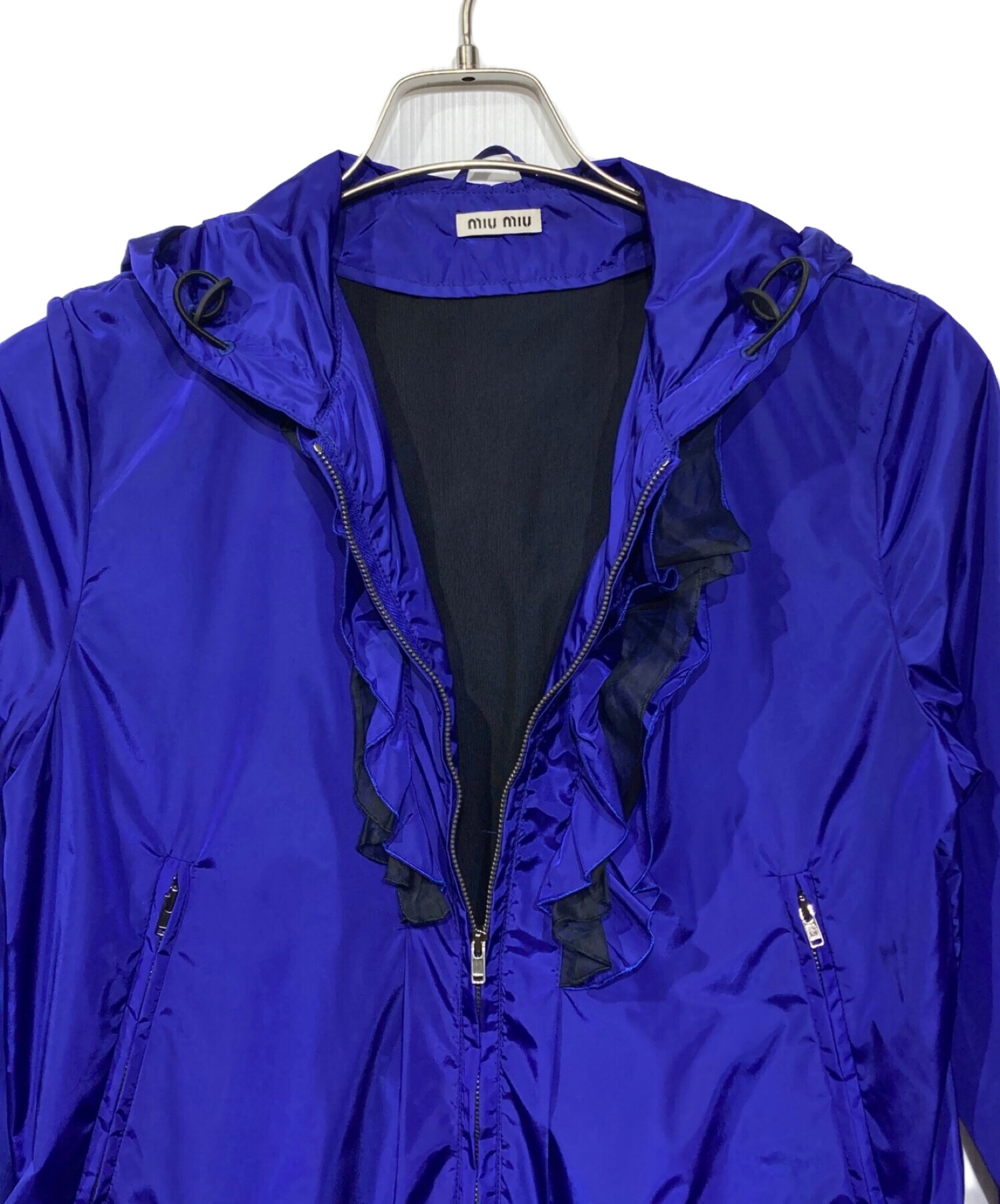 中古・古着通販】MIU MIU (ミュウミュウ) ナイロンコート ネイビー 