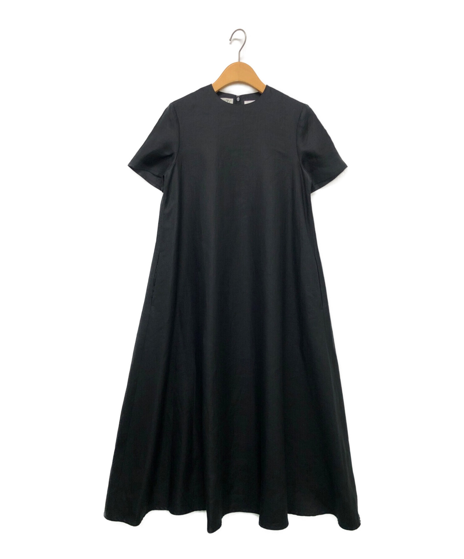 中古・古着通販】R (アール) SOLBIATIリネンワンピース ブラック 
