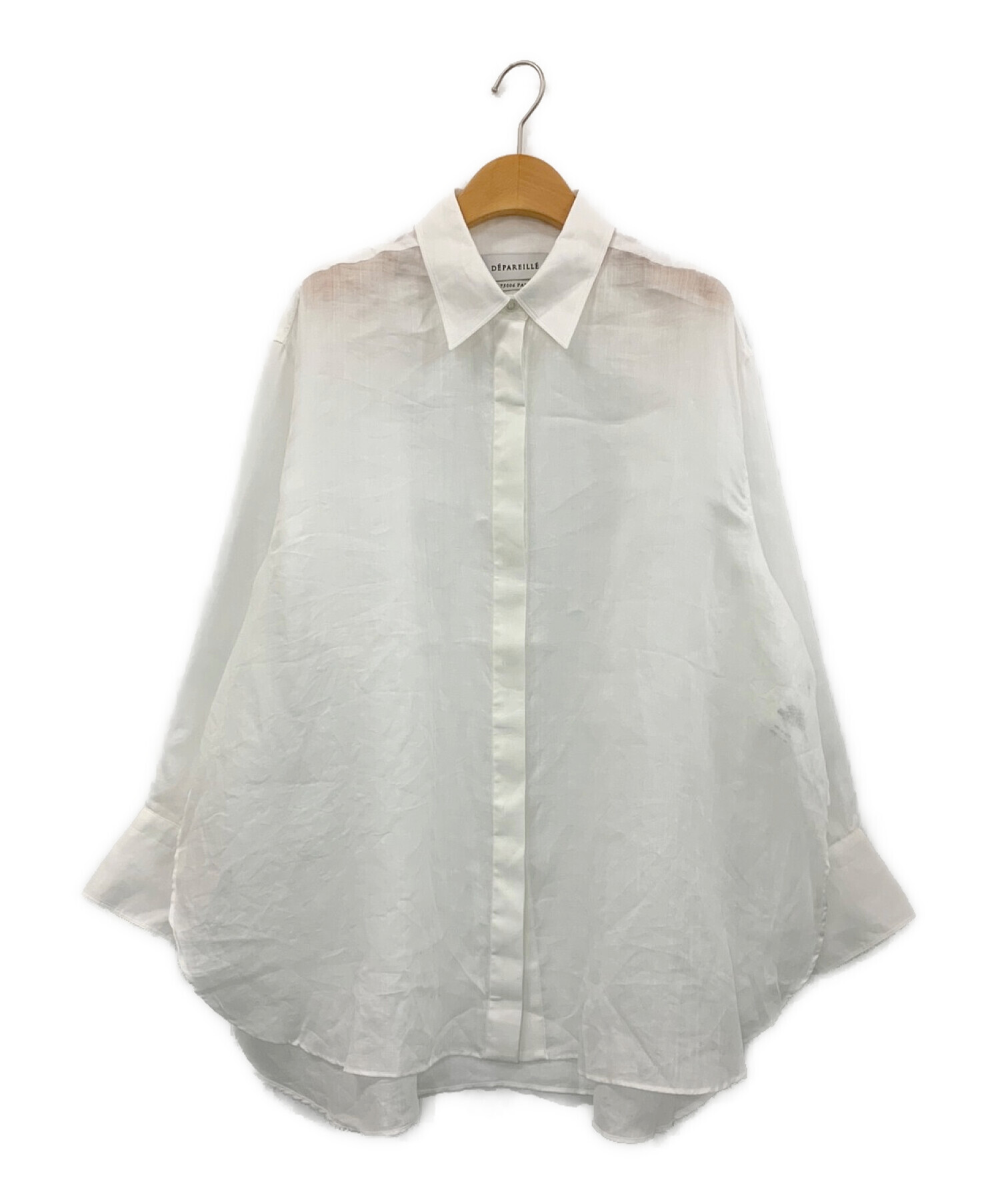 DEPAREILLE (デパリエ) シアーラミーシャツ ホワイト サイズ:38
