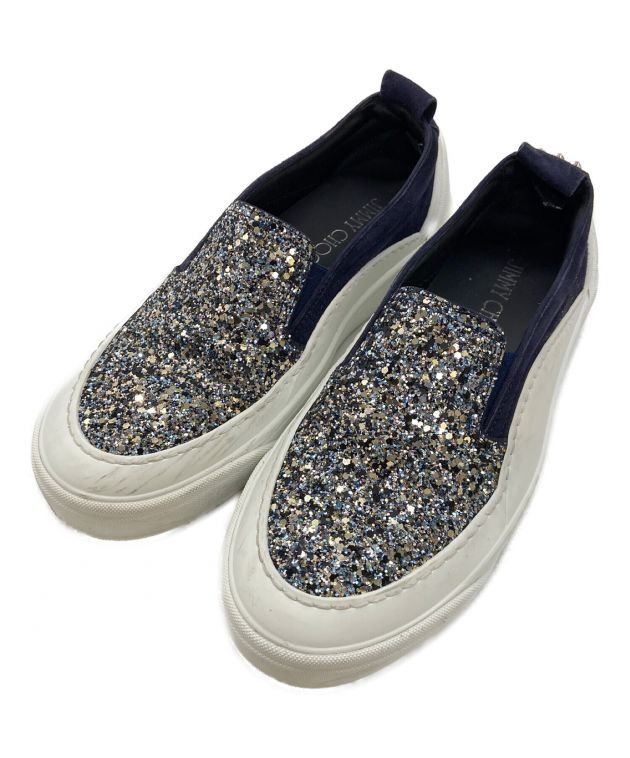 中古・古着通販】JIMMY CHOO (ジミーチュウ) グリッタースリッポン 