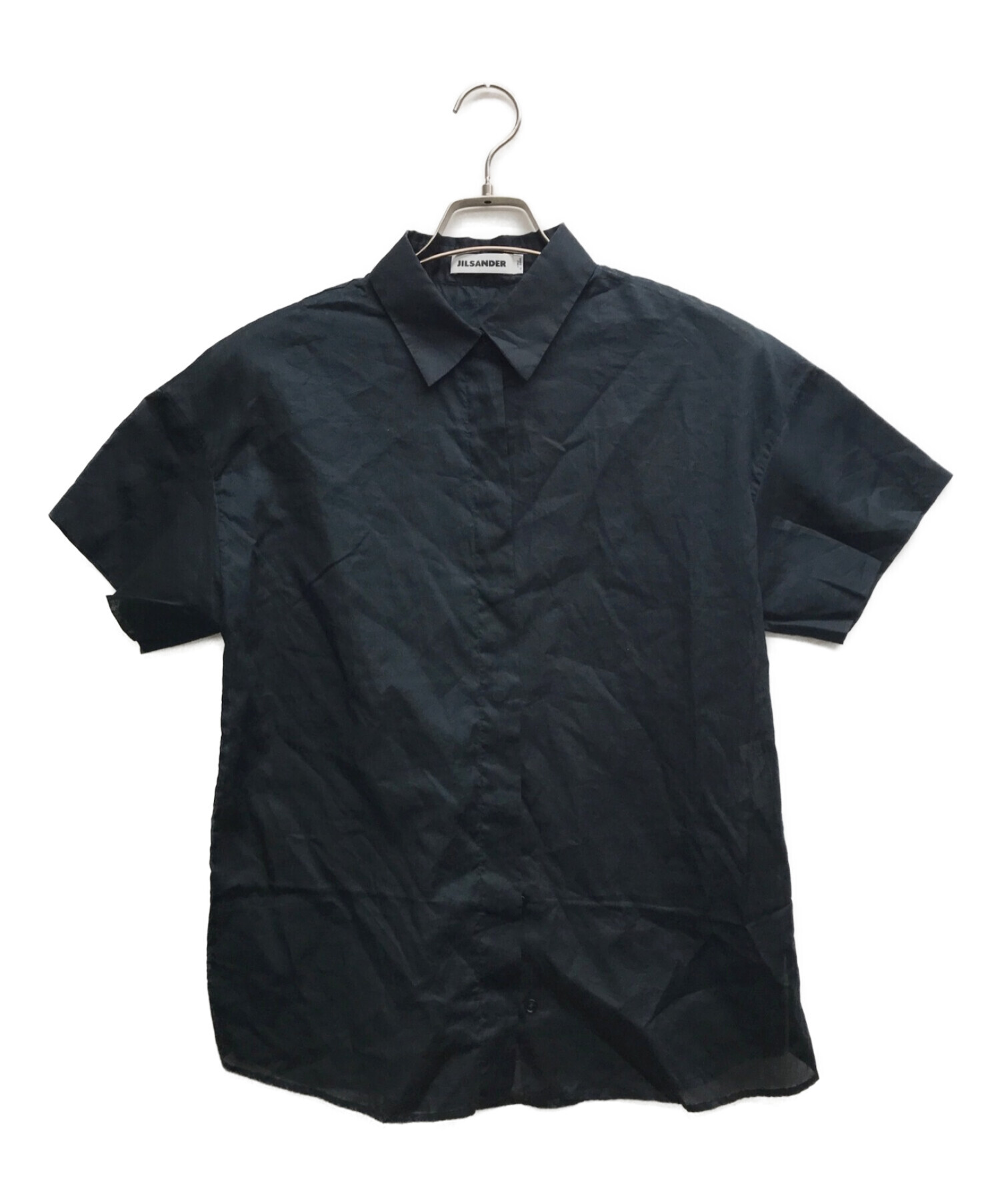中古・古着通販】JIL SANDER (ジルサンダー) シアーS/Sシャツ ネイビー 