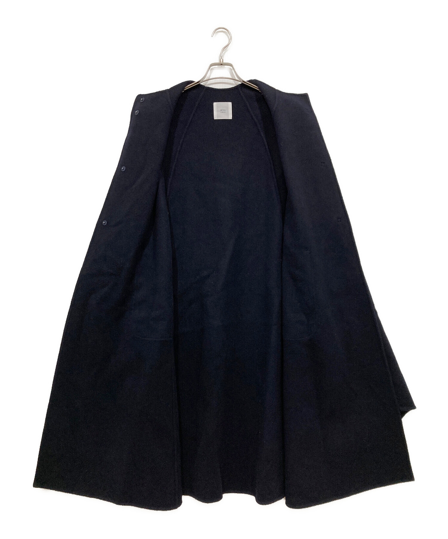 IENA LA BOUCLE ダブルフェイス ボートネック ケープコート IENA LA BOUCLE】ダブルフェイス ボートネック ケープコート