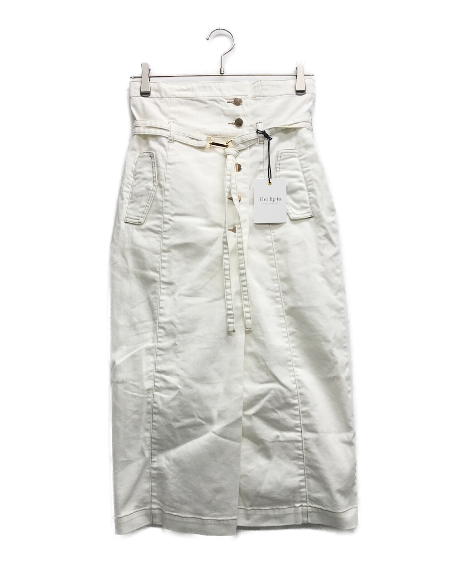 中古・古着通販】HER LIP TO (ハーリップトゥ) high-waisted denim  