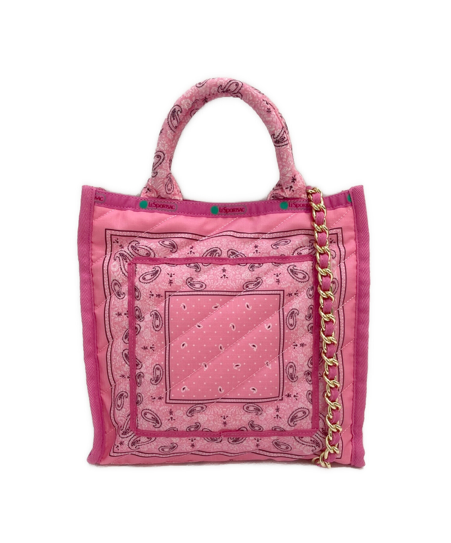 LeSportsac Atelier (レスポートサック アトリエ) SM CHAIN QUILT TOTE ピンク サイズ:-