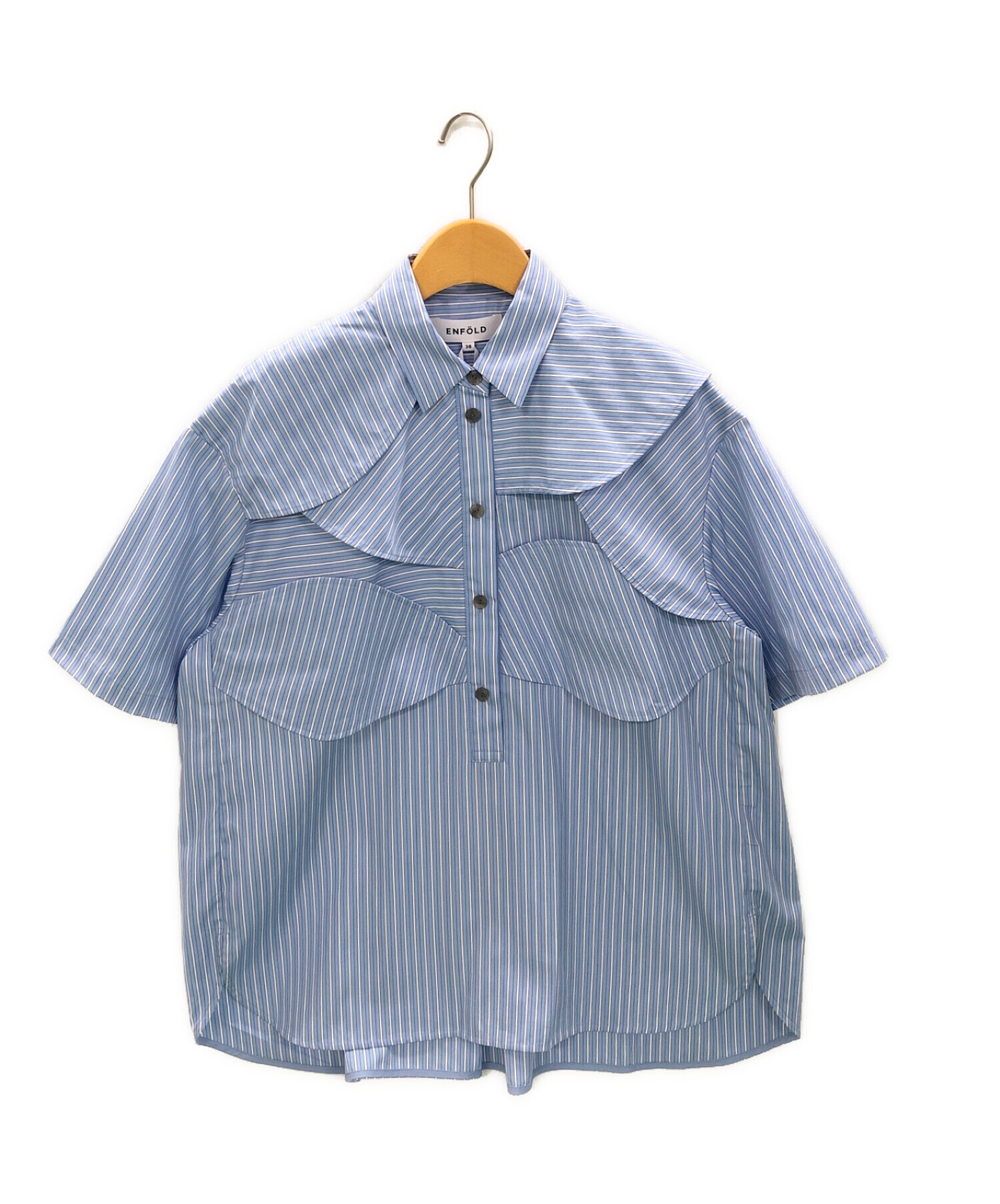 中古・古着通販】ENFOLD (エンフォルド) FRONT-WING SHIRT ライト 