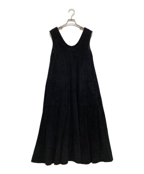 未使用】ATON SUVIN FRISE FLARED DRESS チャコール