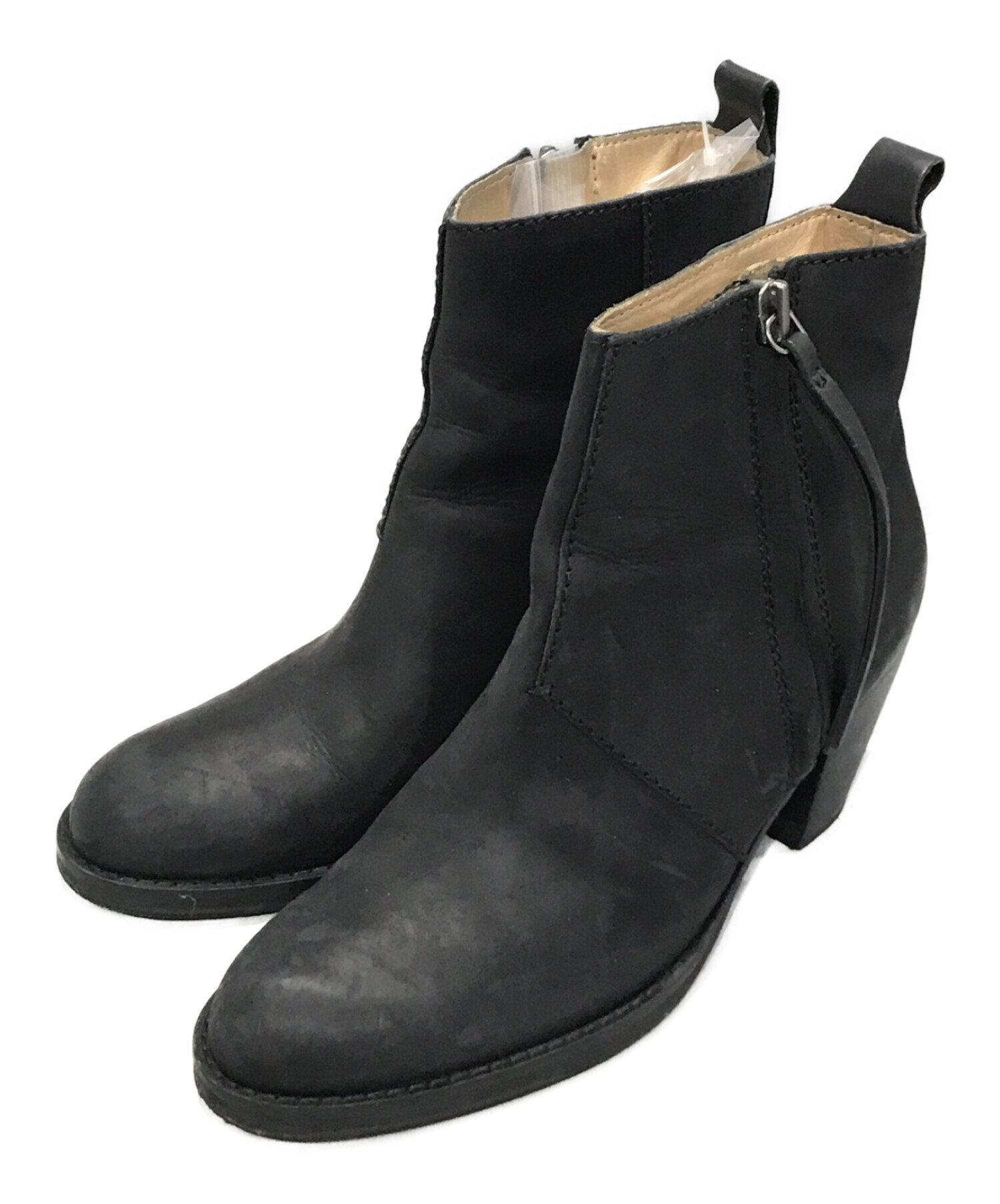 中古・古着通販】Acne (アクネ) ショートブーツ ブラック サイズ:40 