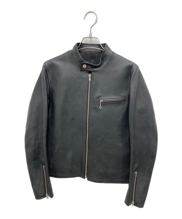 中古・古着通販】SCYE (サイ) シングルライダースジャケット ブラック 