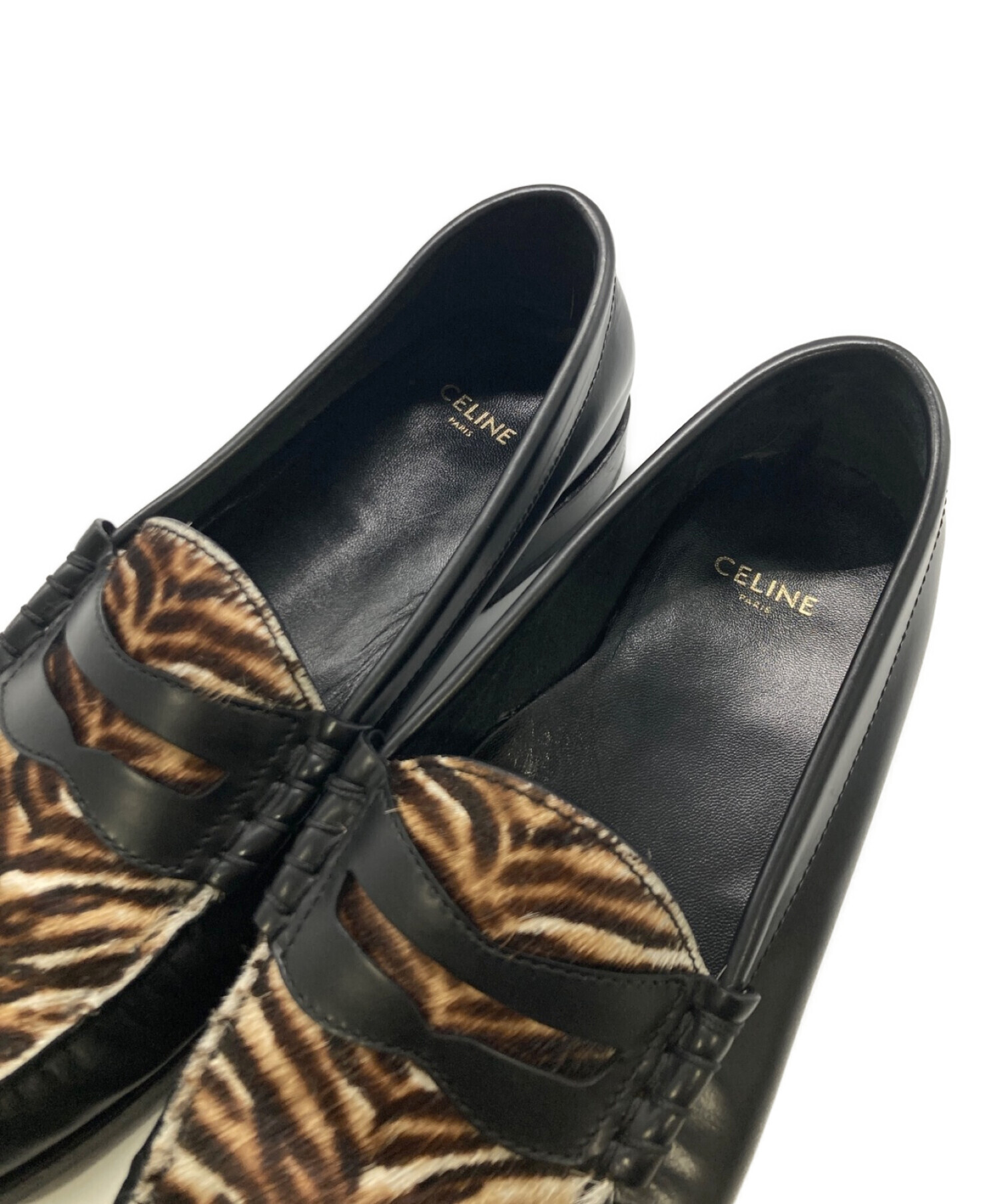 中古・古着通販】CELINE (セリーヌ) ローファー ブラック サイズ 