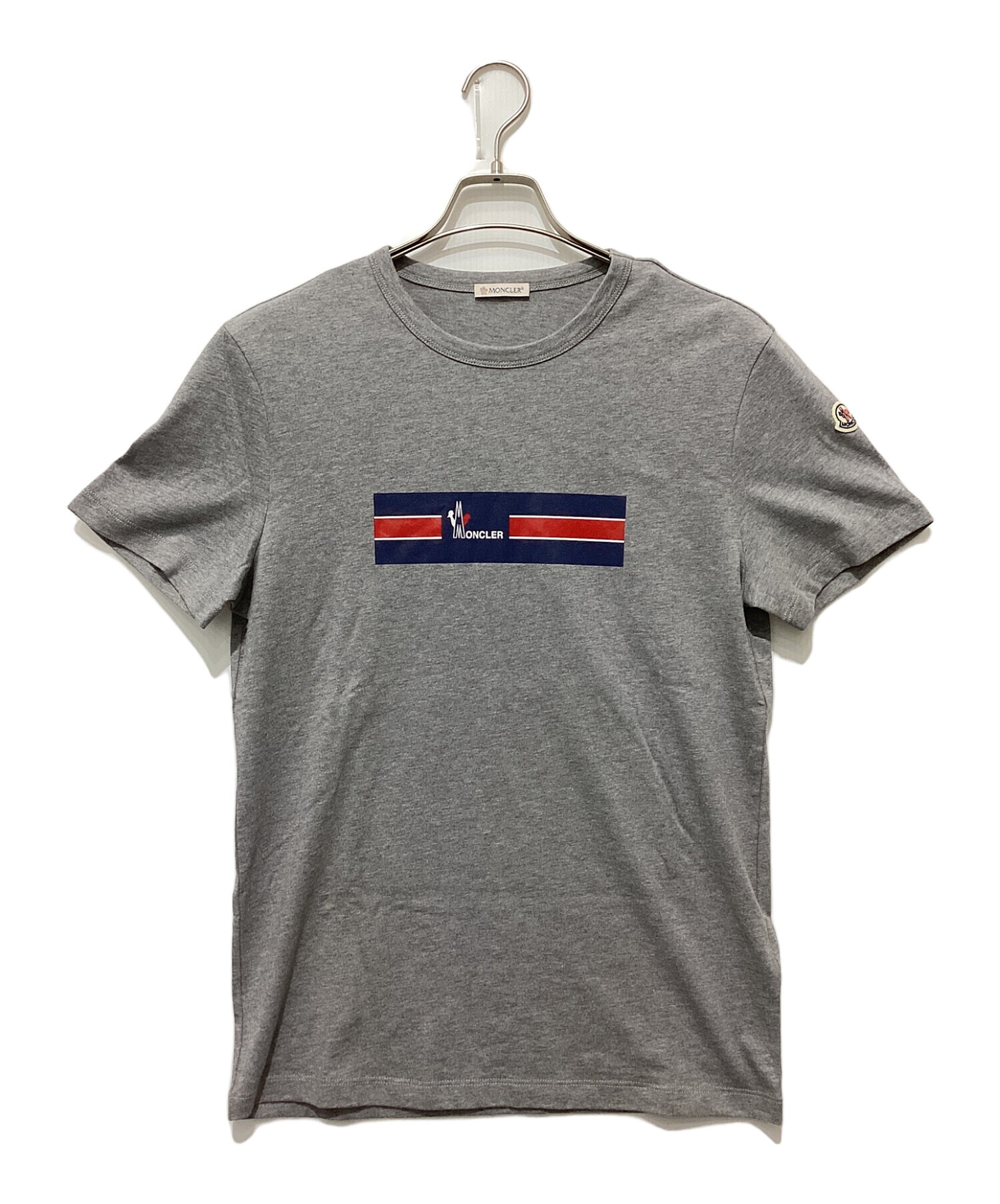 中古・古着通販】MONCLER (モンクレール) プリントTシャツ グレー  