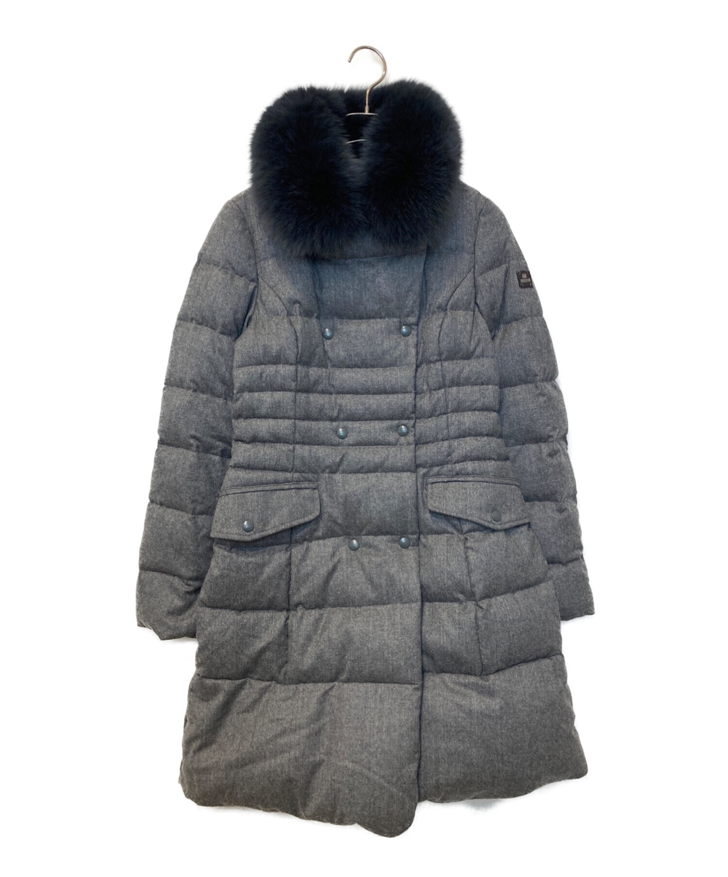 美品】HETREGO エトレゴ フォックスファー付ウールダウンコート 美品】HETREGO エトレゴ フォックスファー付ウールダウンコート