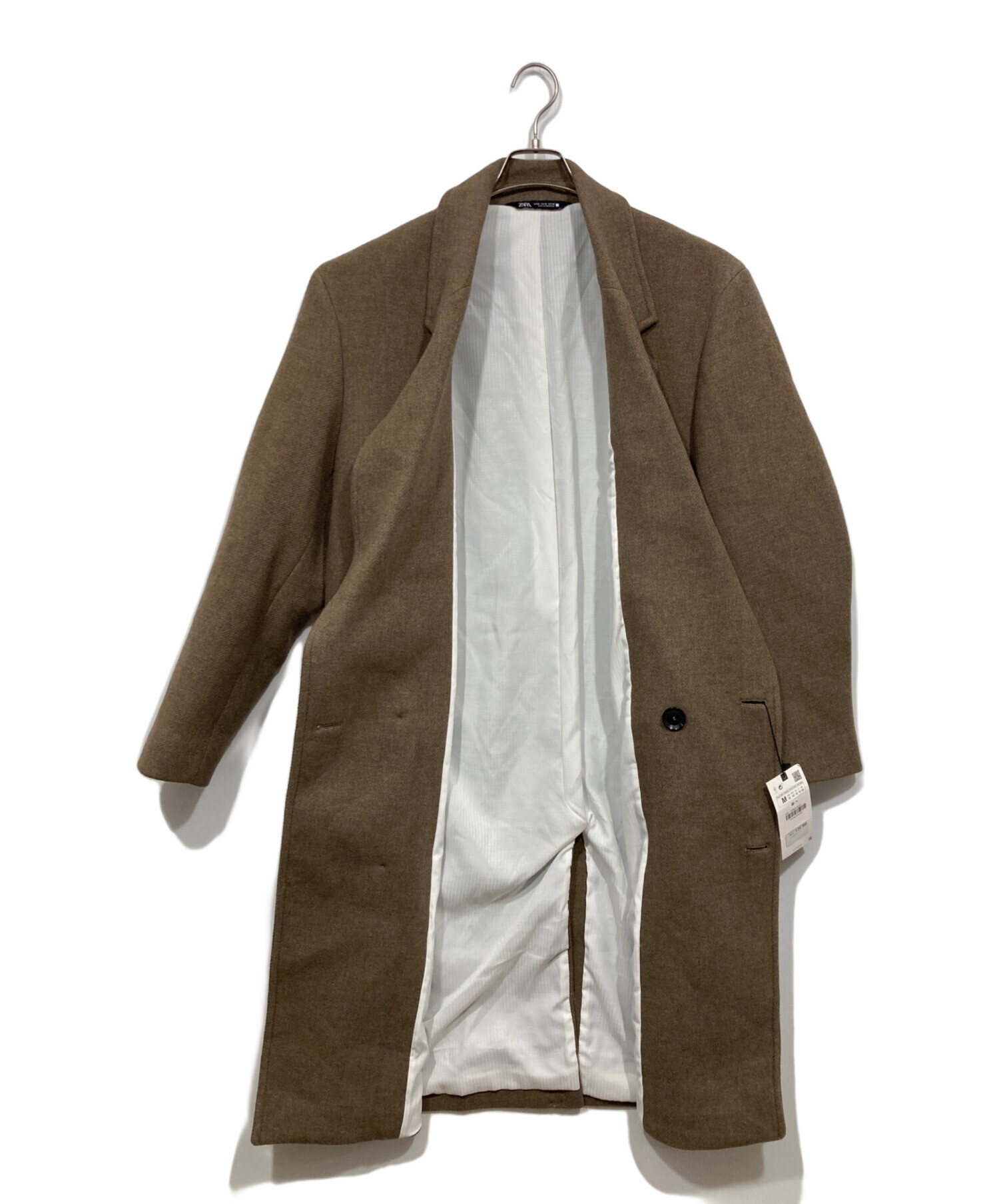 中古・古着通販】ZARA (ザラ) ダブルブレストコート ブラウン サイズ:M 