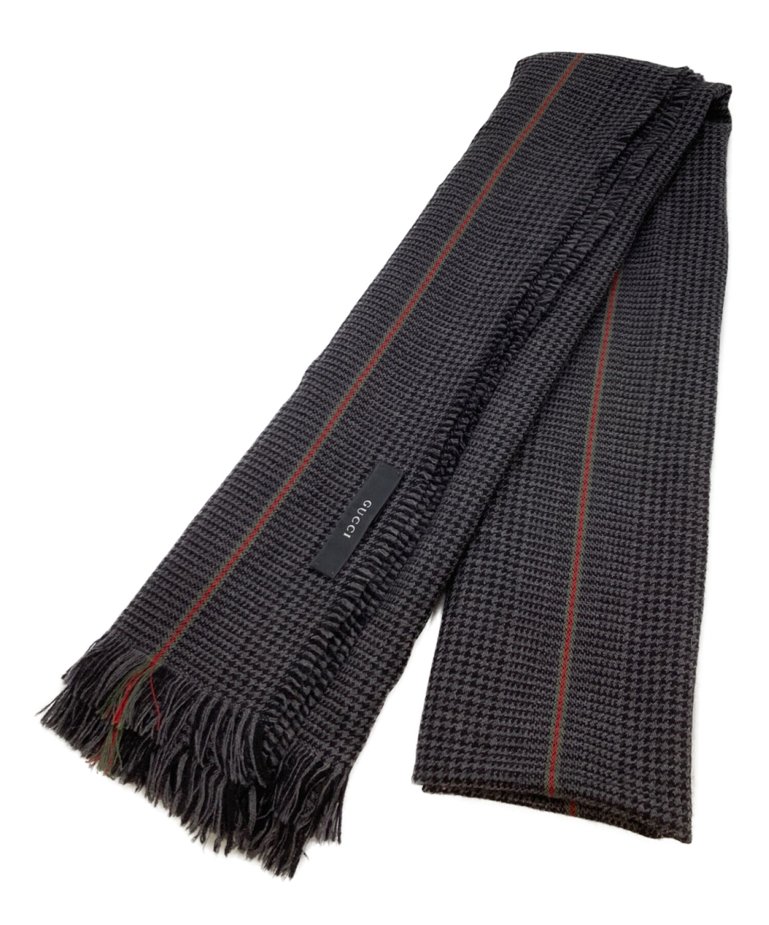 中古・古着通販】GUCCI (グッチ) ウールシルクストール ブラック 