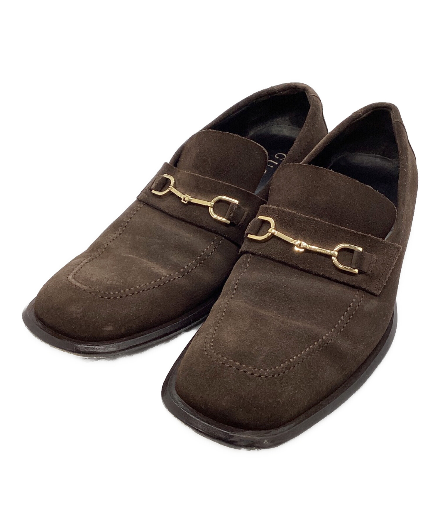 中古・古着通販】GUCCI (グッチ) ホースビットローファー ブラウン 