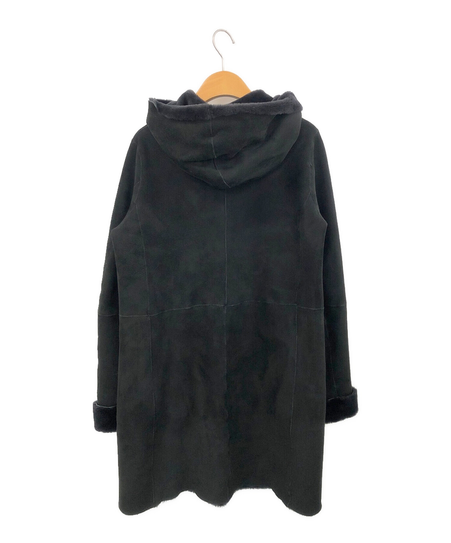 中古・古着通販】unknown (アンノウン) ムートンコート ブラック 