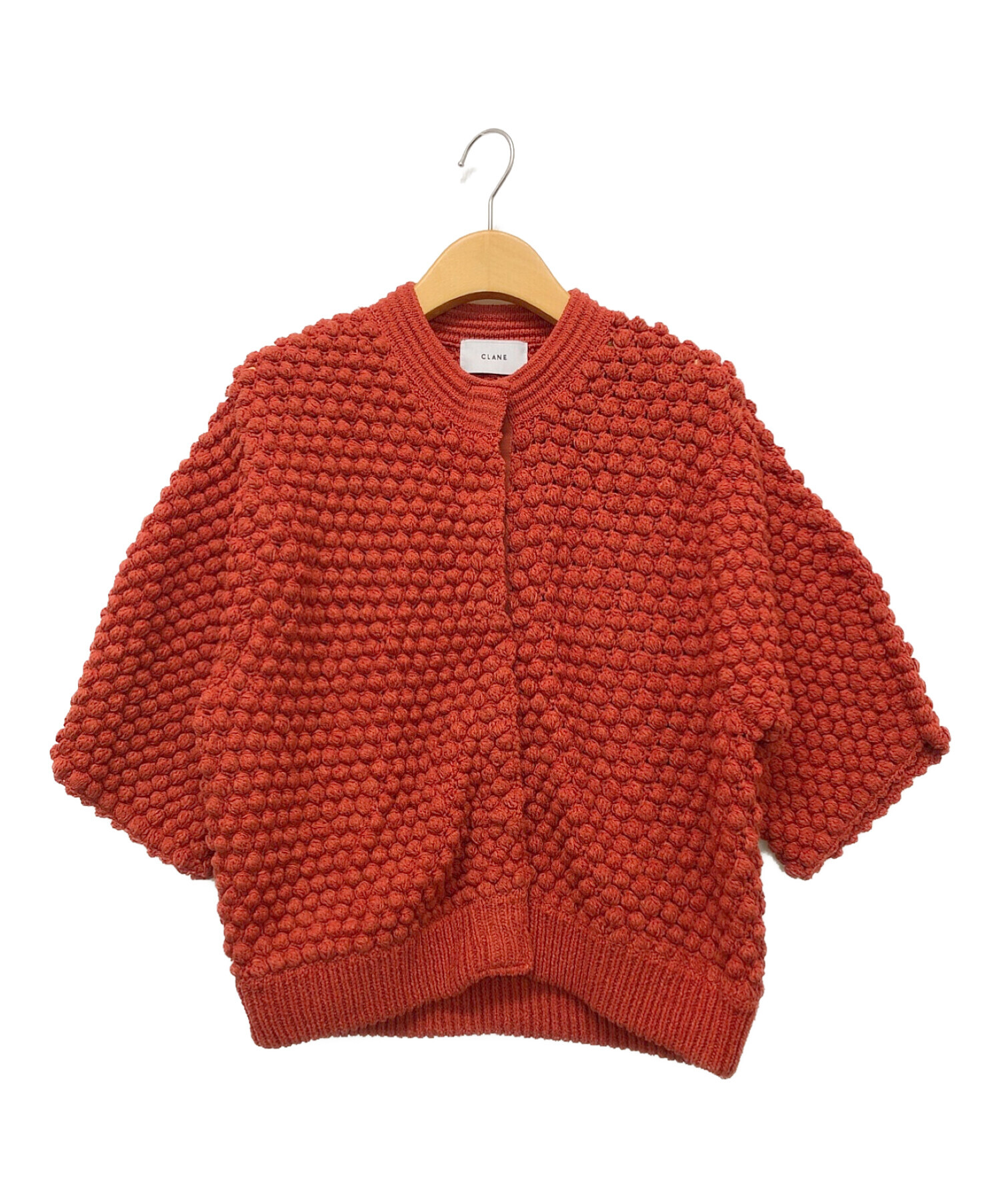 中古・古着通販】CLANE (クラネ) 3D DOT HALF SLEEVE KNIT CARDIGAN 