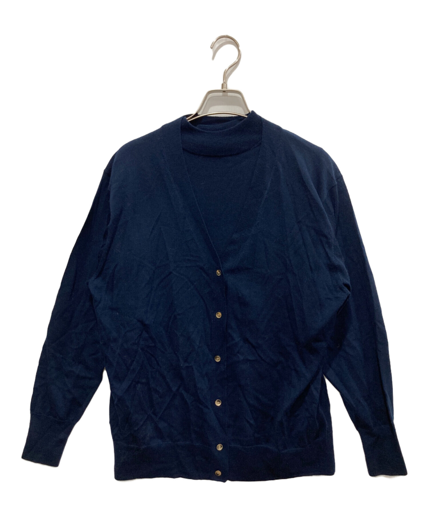 中古・古着通販】IENA (イエナ) ALBA Vネックアンサンブル ネイビー 