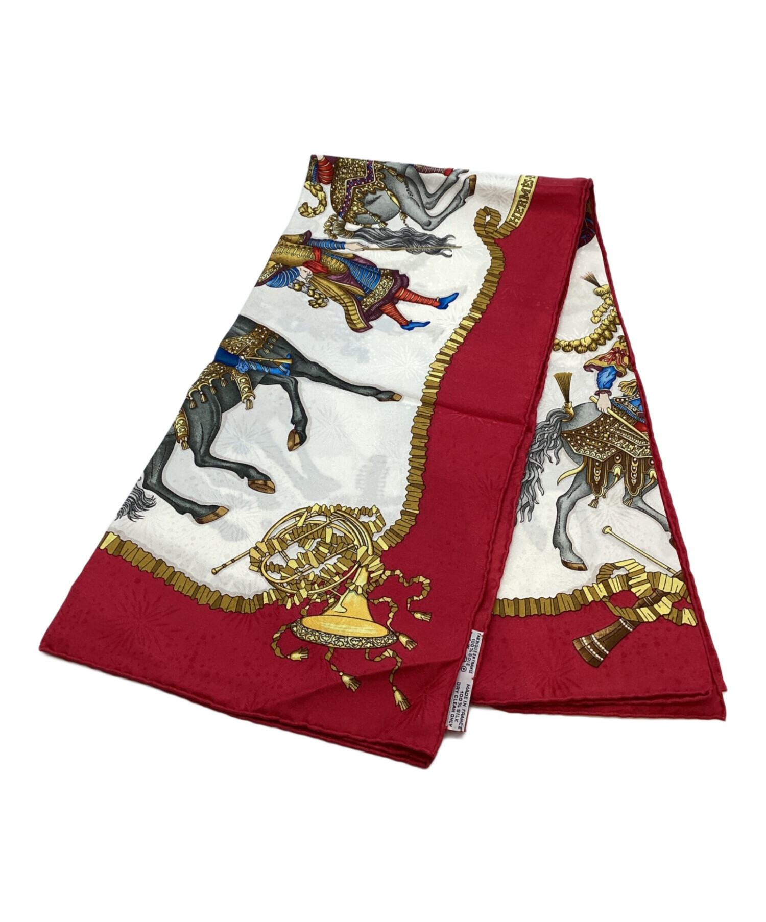 中古・古着通販】HERMES (エルメス) シルクスカーフ レッド｜ブランド  