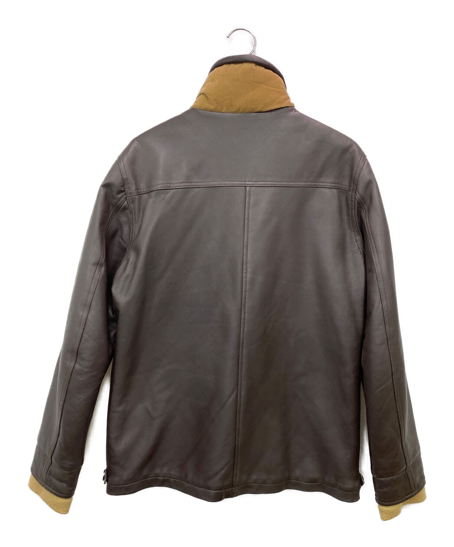 中古・古着通販】Nasngwam (ナスングワム) レザーコート ブラウン obebe様専用ナスングワムレザージャケット
