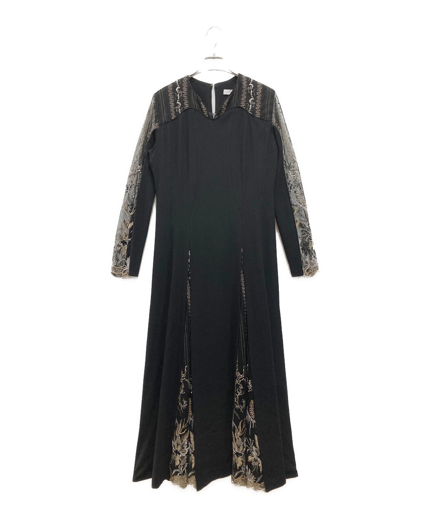 中古・古着通販】MURRAL (ミューラル) Petal lace dress ブラック 