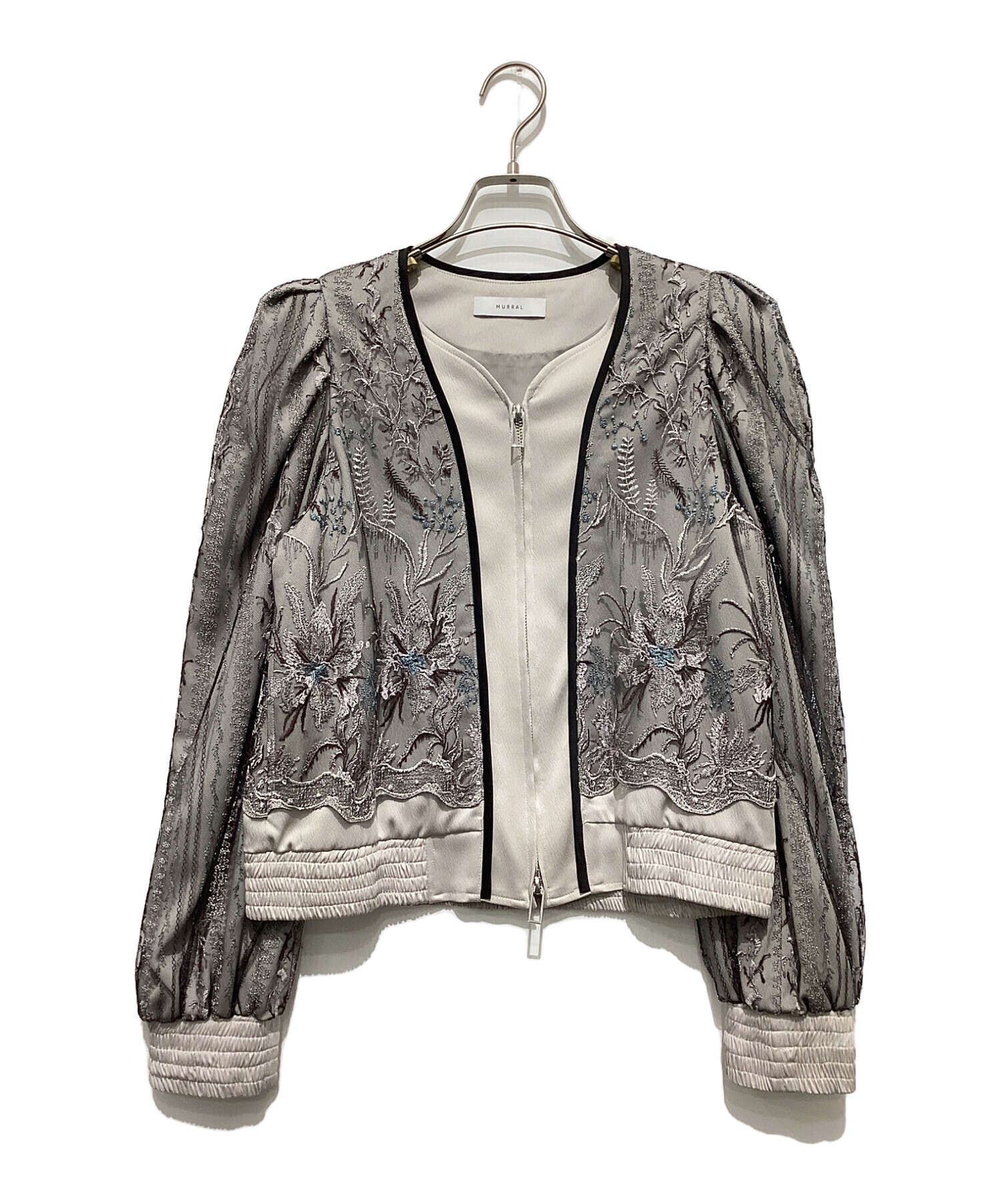 中古・古着通販】MURRAL (ミューラル) Petal lace zipped jacket 