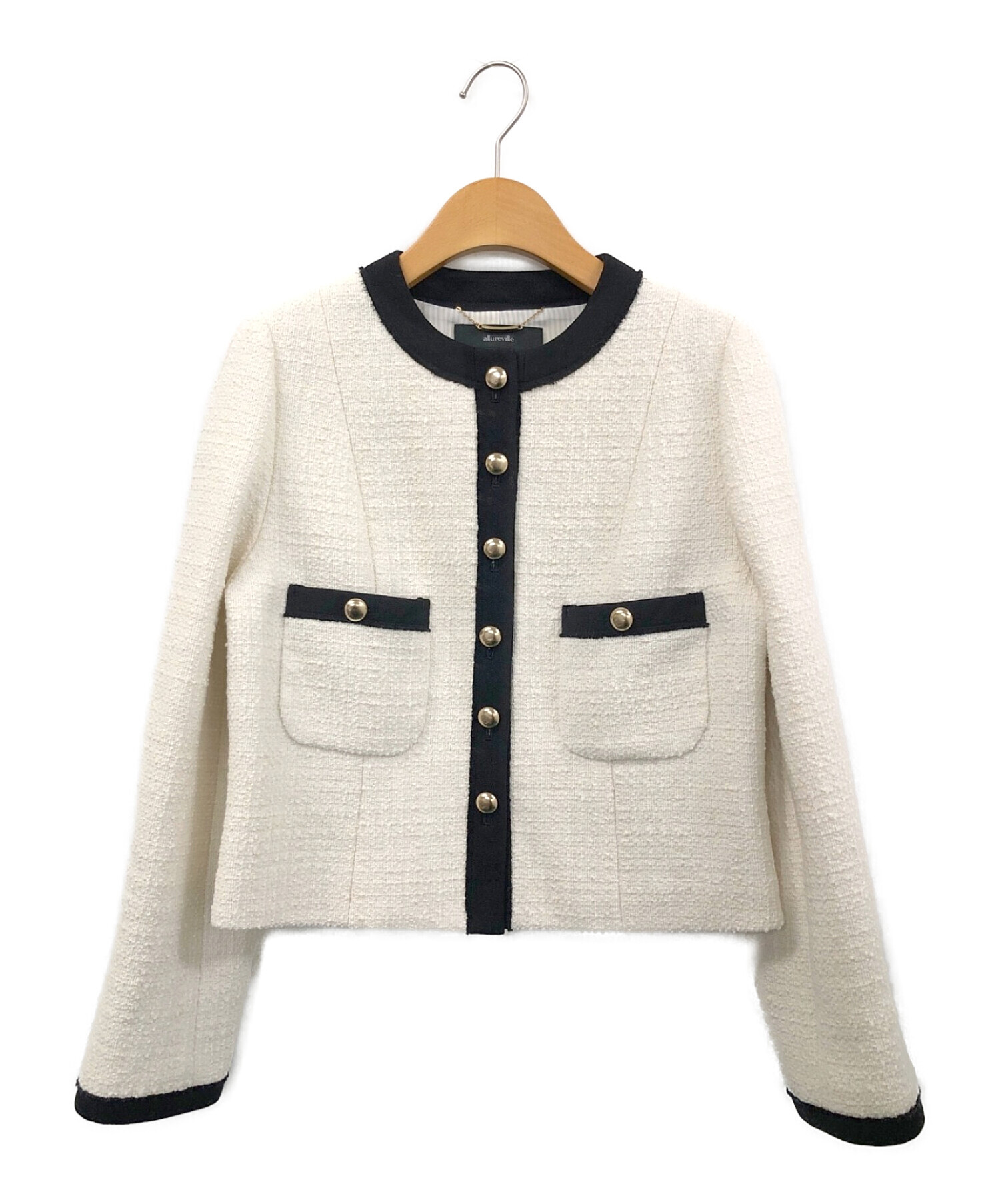 中古・古着通販】allureville (アルアバイル) スクエアツイードクルー 