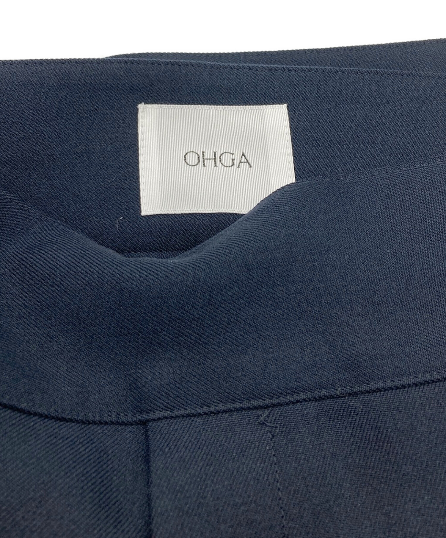 中古・古着通販】OHGA (オオガ) ハイウエストパンツ ネイビー サイズ:M