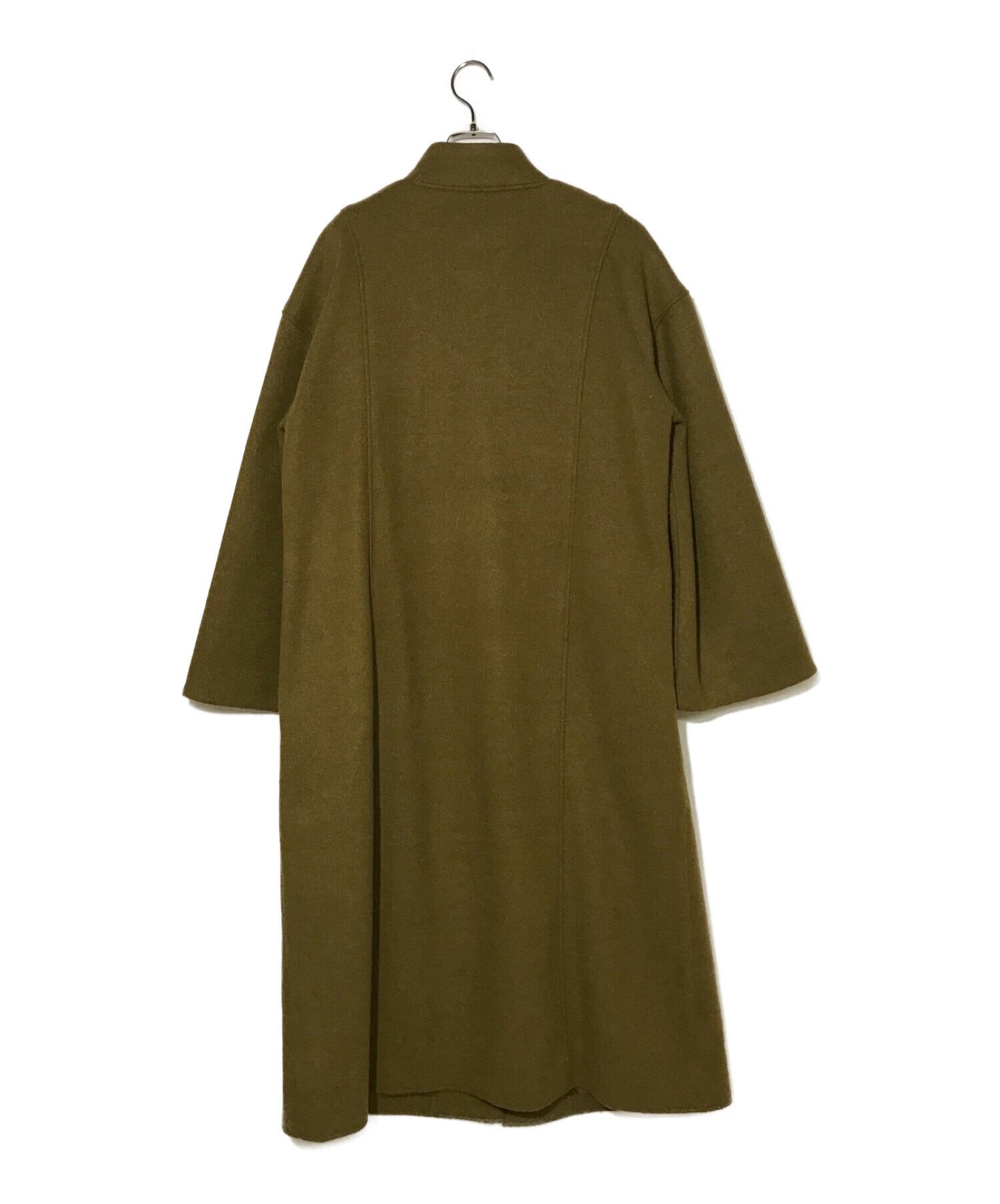 中古・古着通販】Lawgy (ラウジー) stand neck leather cuff coat  