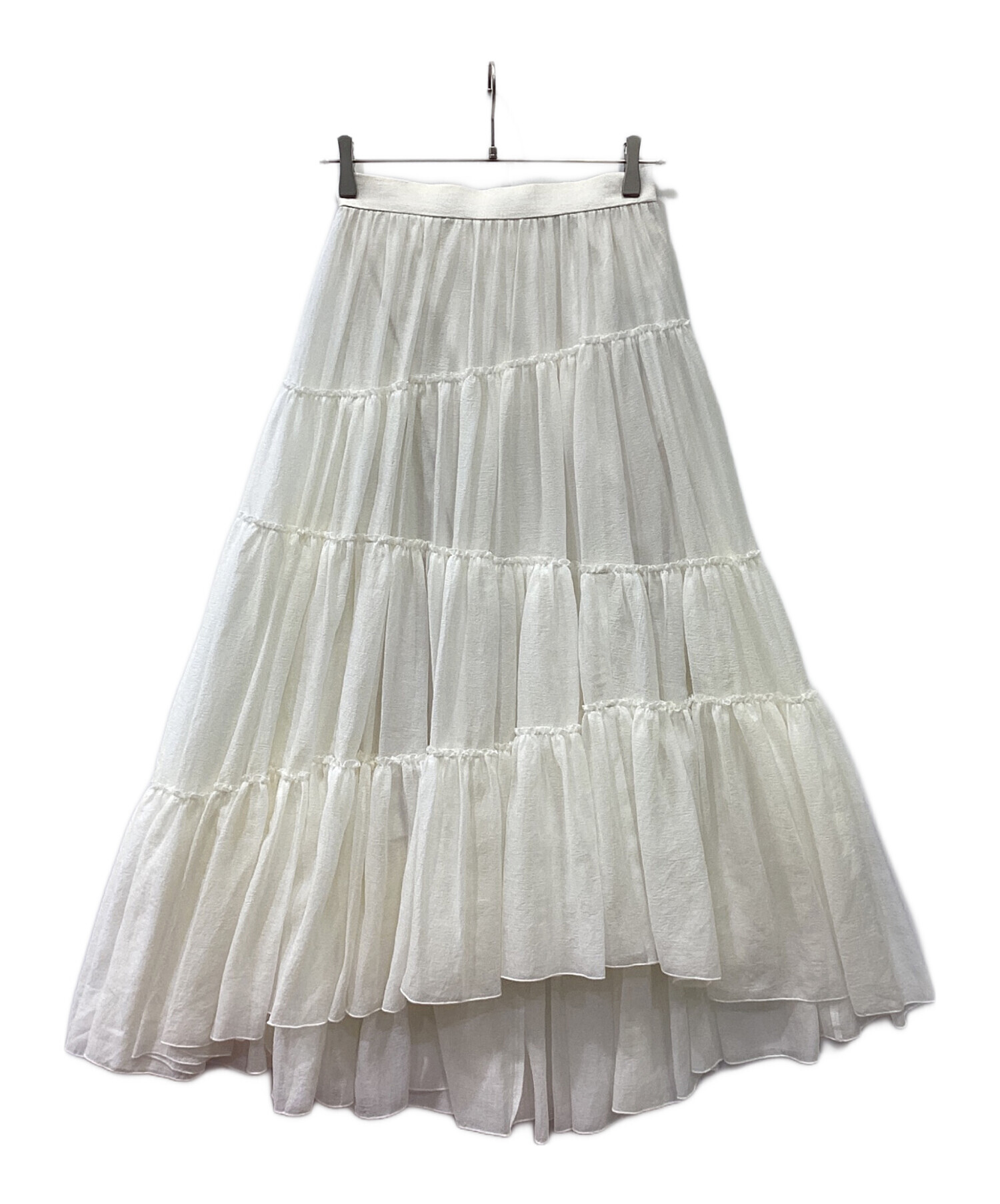 anuans ボリュームティアードオーガンジースカート
